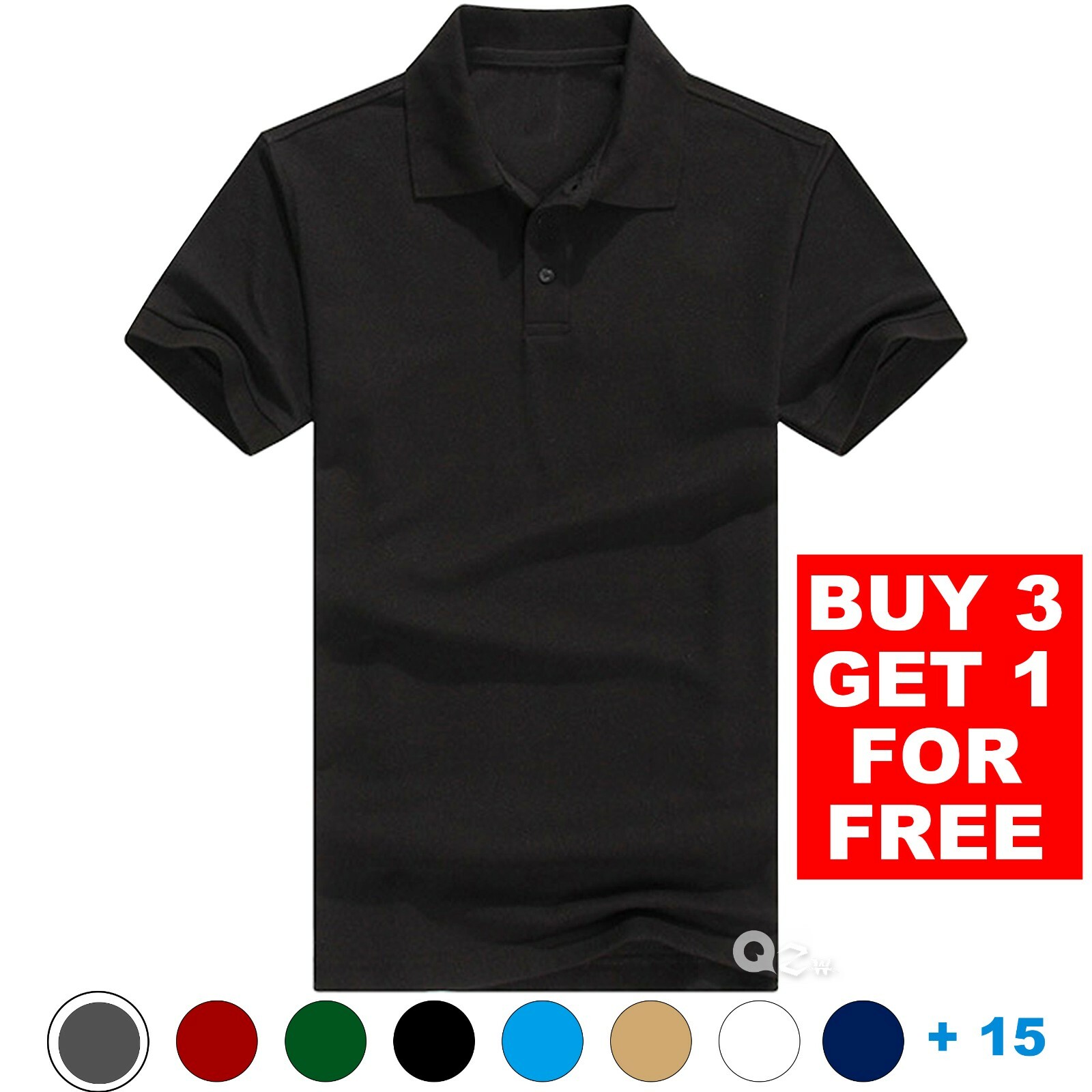Men’s Polo Shirt Dri-Fit Golf Sports Cotton Short Sleeve Jersey Casual Plain