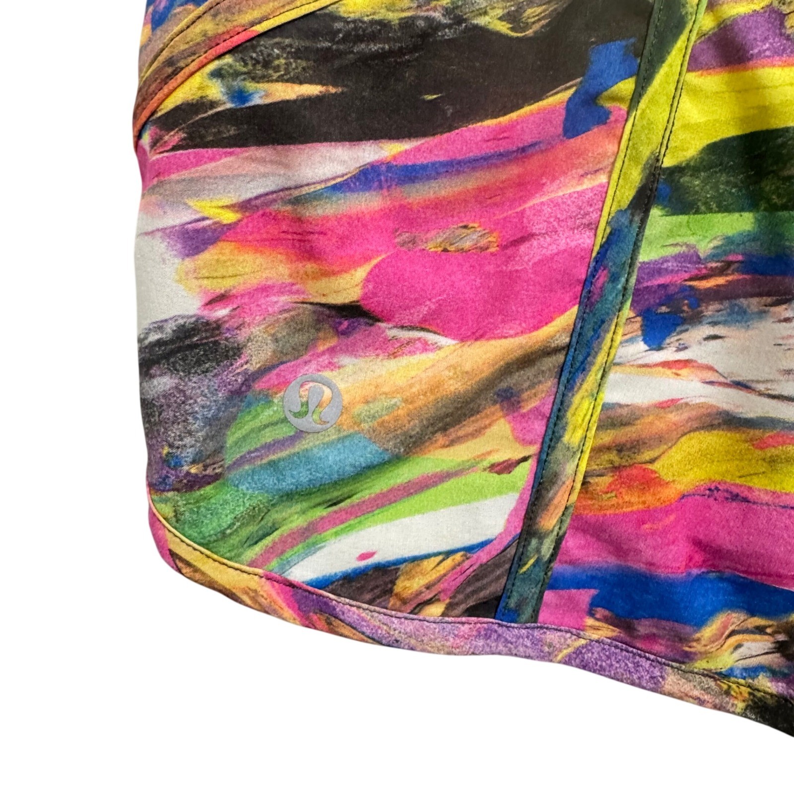 Lululemon Tracker Short V 4 Catalyst Multi Womens 8 Multi Color Excellent 4 Inch
