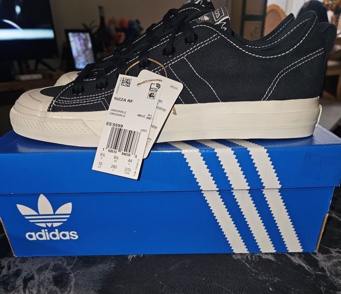 Adidas Nizza RF Core Black/White Size 10M – EE5599