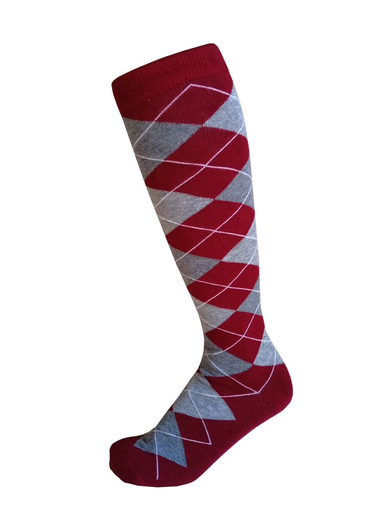 Men Various colors Scottish Argyle Golf Knee High Socks: Over-The-Calf 5-8,9-13