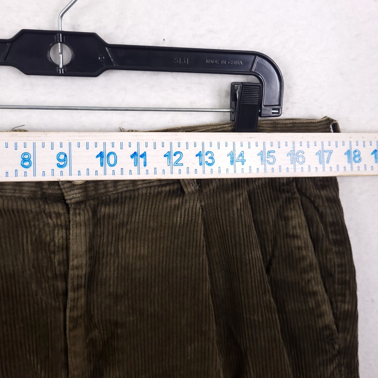 Gap Corduroy Pants Mens Relaxed Fit Pleated Olive 36×34 Fit 34×32 cuffed