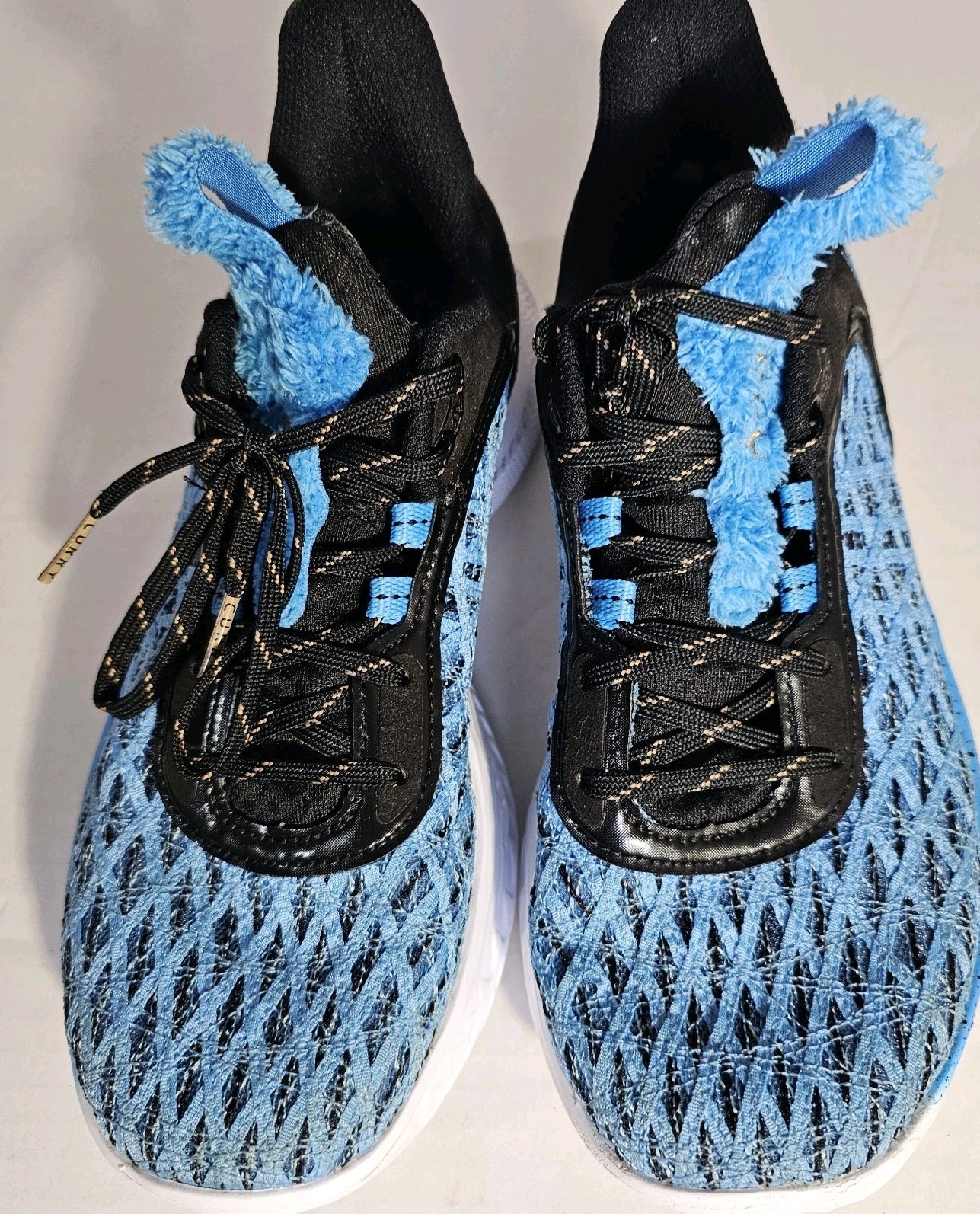 M 8 W 9.5 Under Armour Curry Flow Cookie Monster Sesame Street Sneaker Shoes EUC