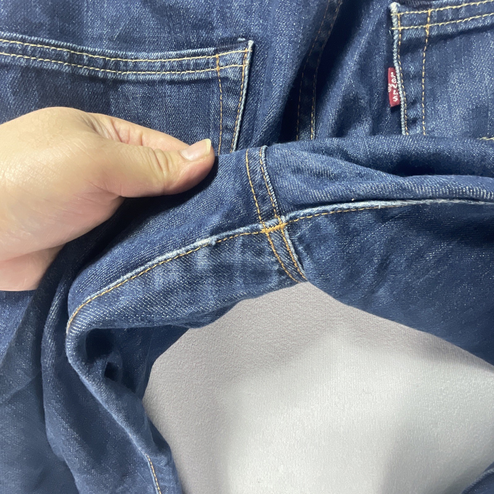 LEVI’S Premium 501 Men’s Jeans Regular Straight Button Fly Denim W36xL30 skuC7