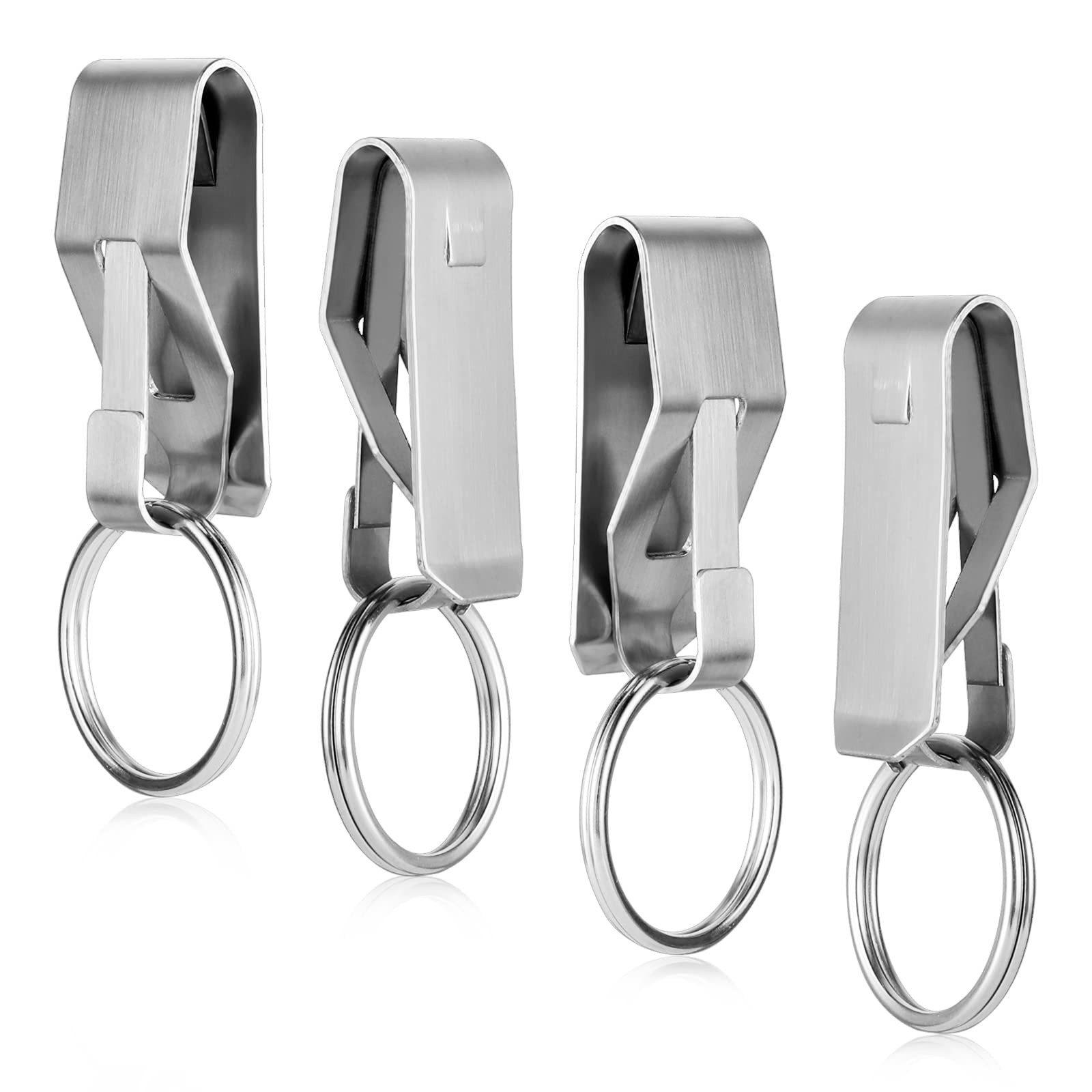 4 Pcs Metal Belt Key Clips Key Holder Clip Keychain for Home Office Supplies
