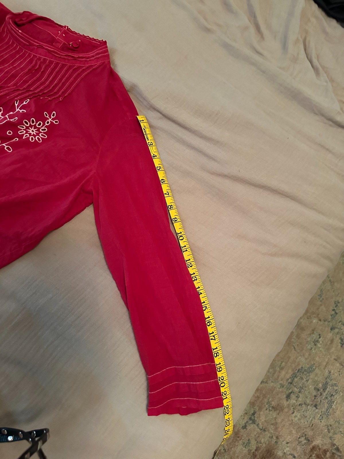 Womens Gap Red Eyelet Cotton Summer Blouse – Size M