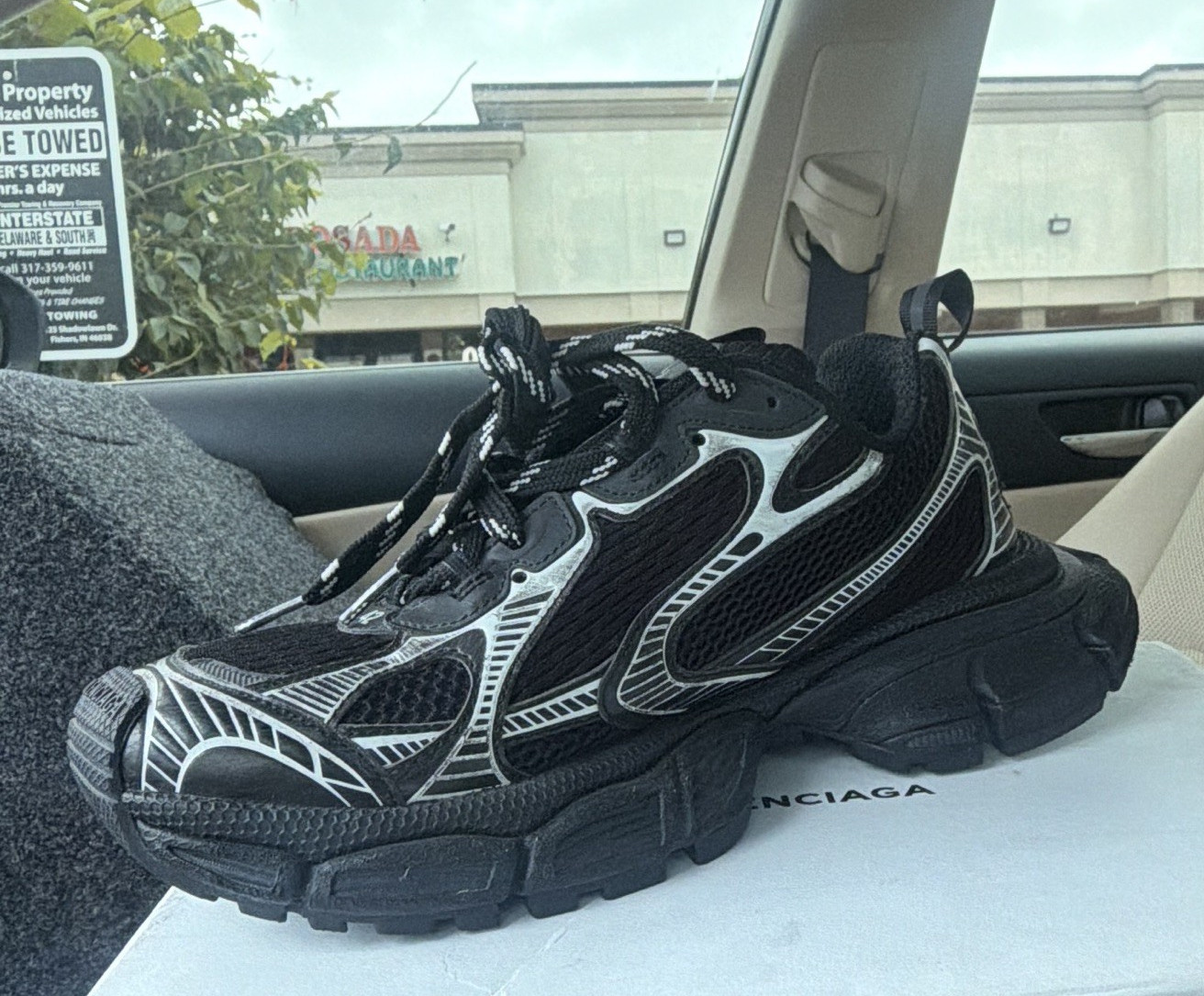 Balenciaga Track Men’s Low Top Lace-Up Athletic Sneakers Black/Gray