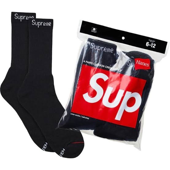 Supreme Hanes Socks 4PK (Brand New) (Same Day Shipping)