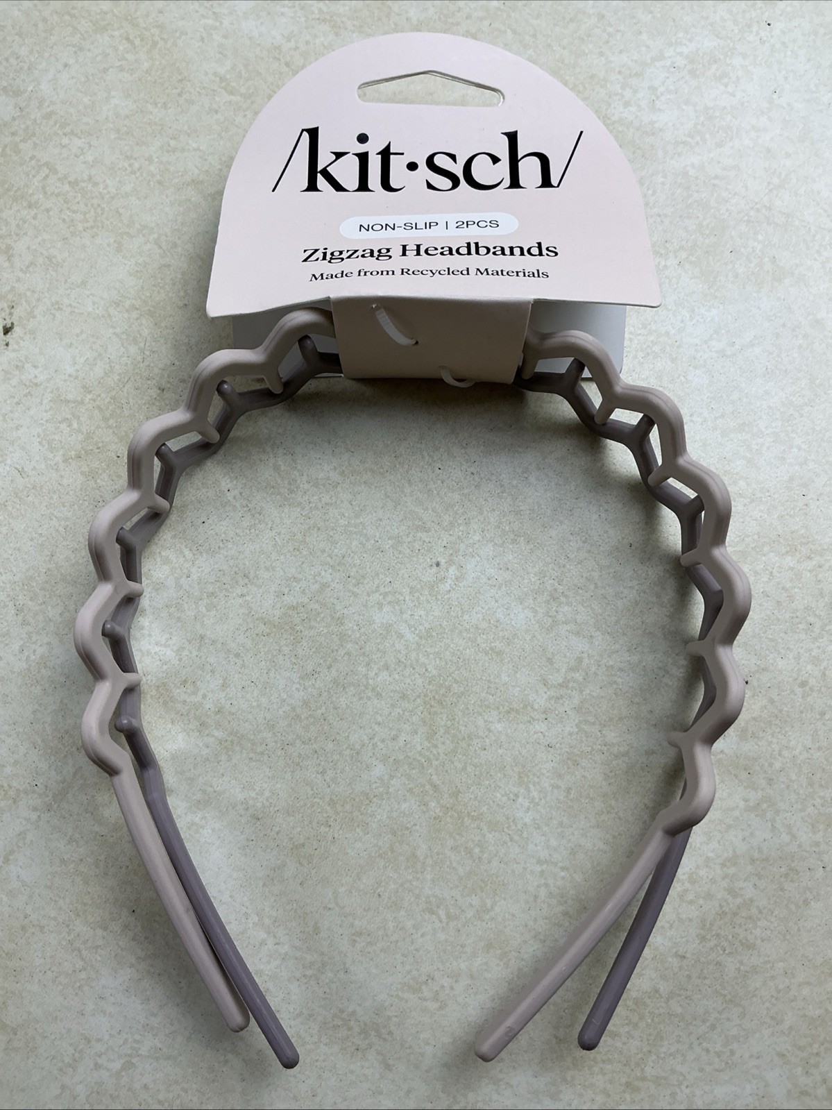Kitsch Zig Zag Headbands, Recycled Plastic Wavy Hair Band with Teeth, Headband