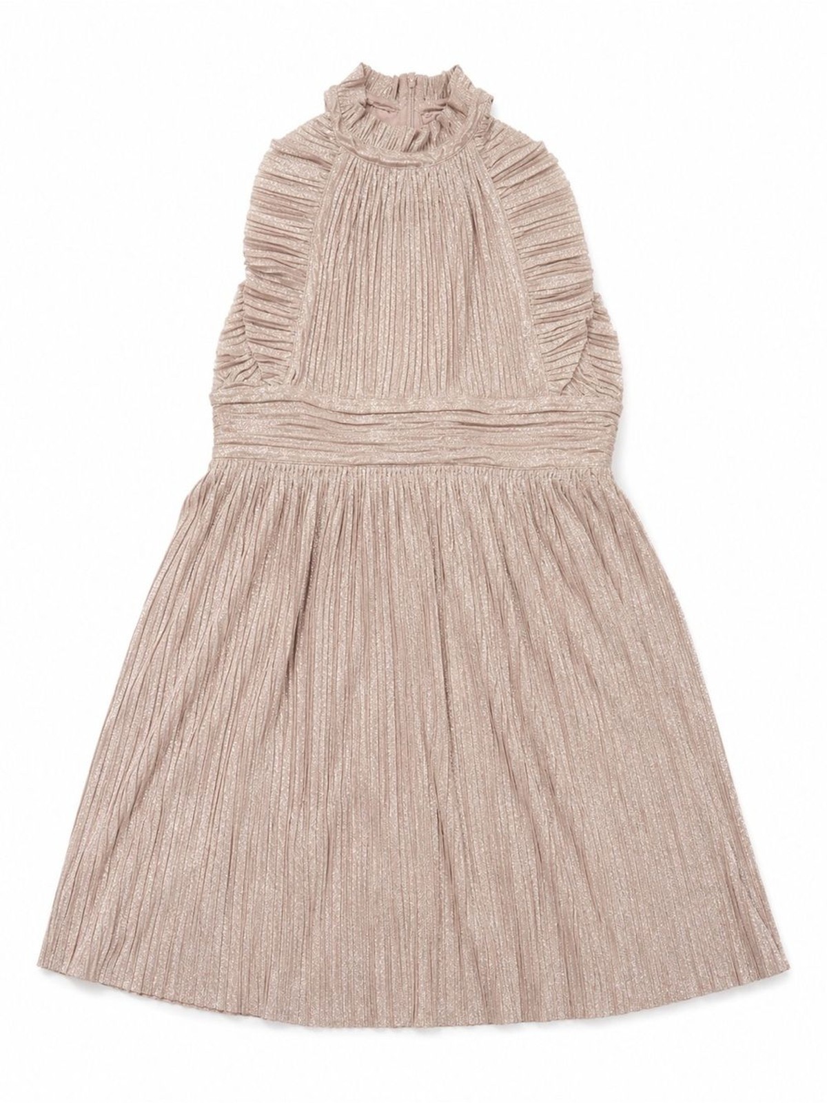 Free People Shimmer Pleated Halter Mini Dress Size 4