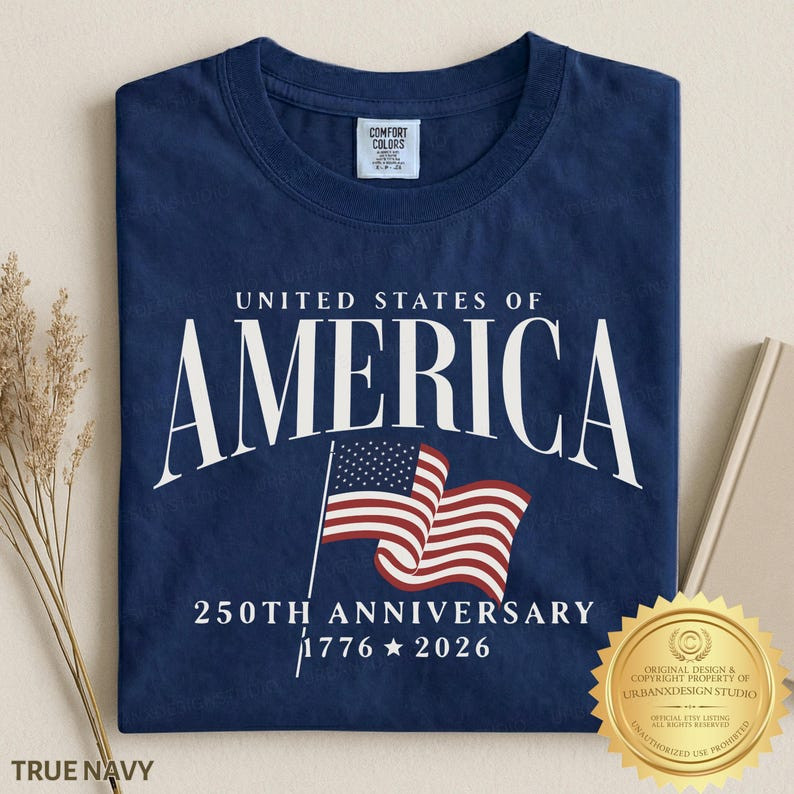 America 250th Anniversary TShirt Semiquincentennial Patriotic Vintage GraphicTee