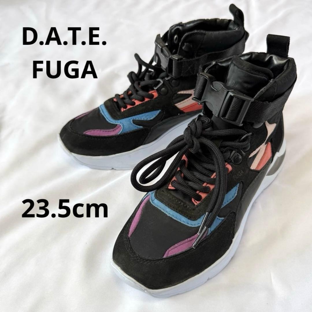 D.A.T.E. FUGA High-Top Sneakers Ayako Kaneko Collab 23.5cm Black
