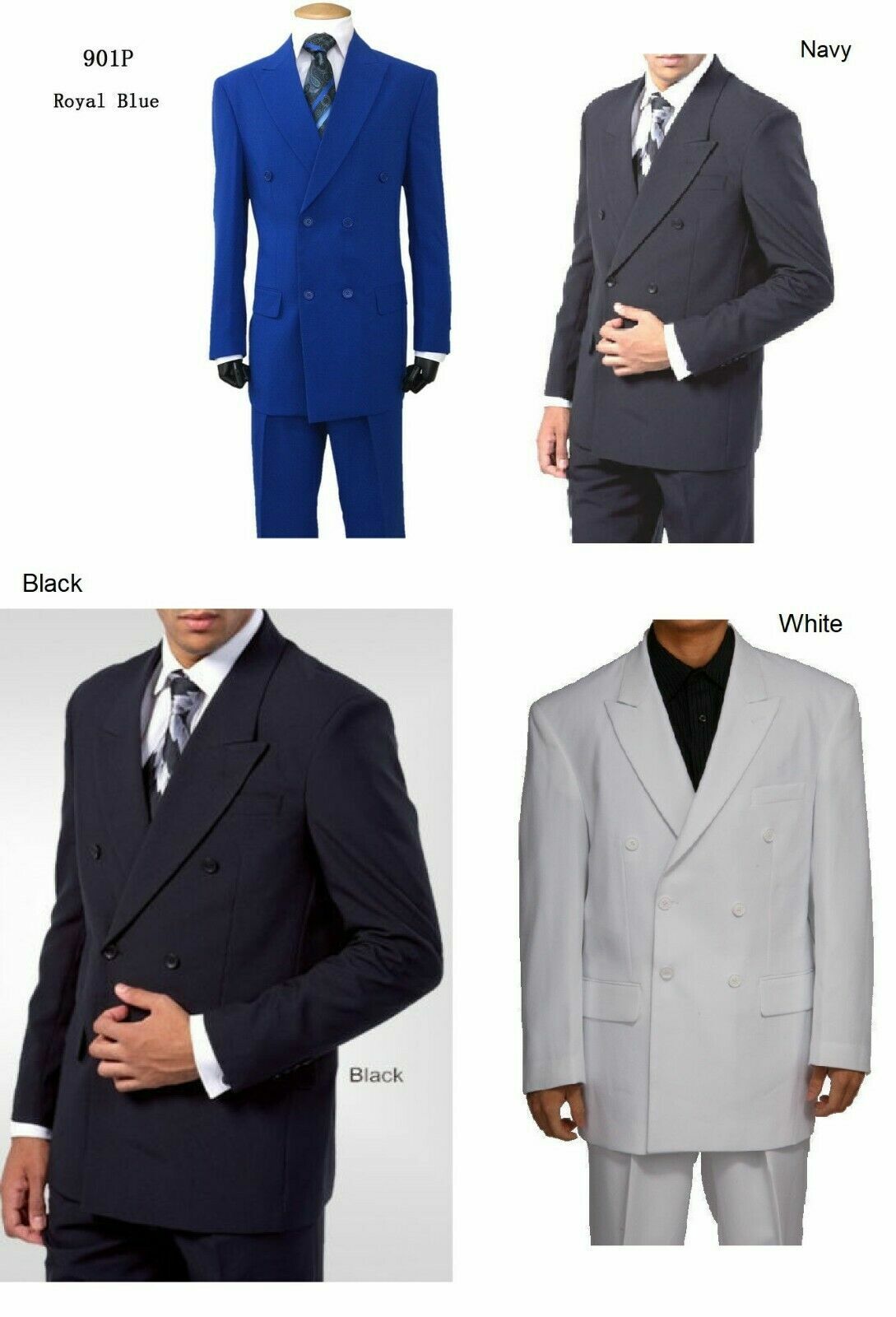 Mens’ double breasted suit ( come with pants) by Fortino Landi Stye #901P