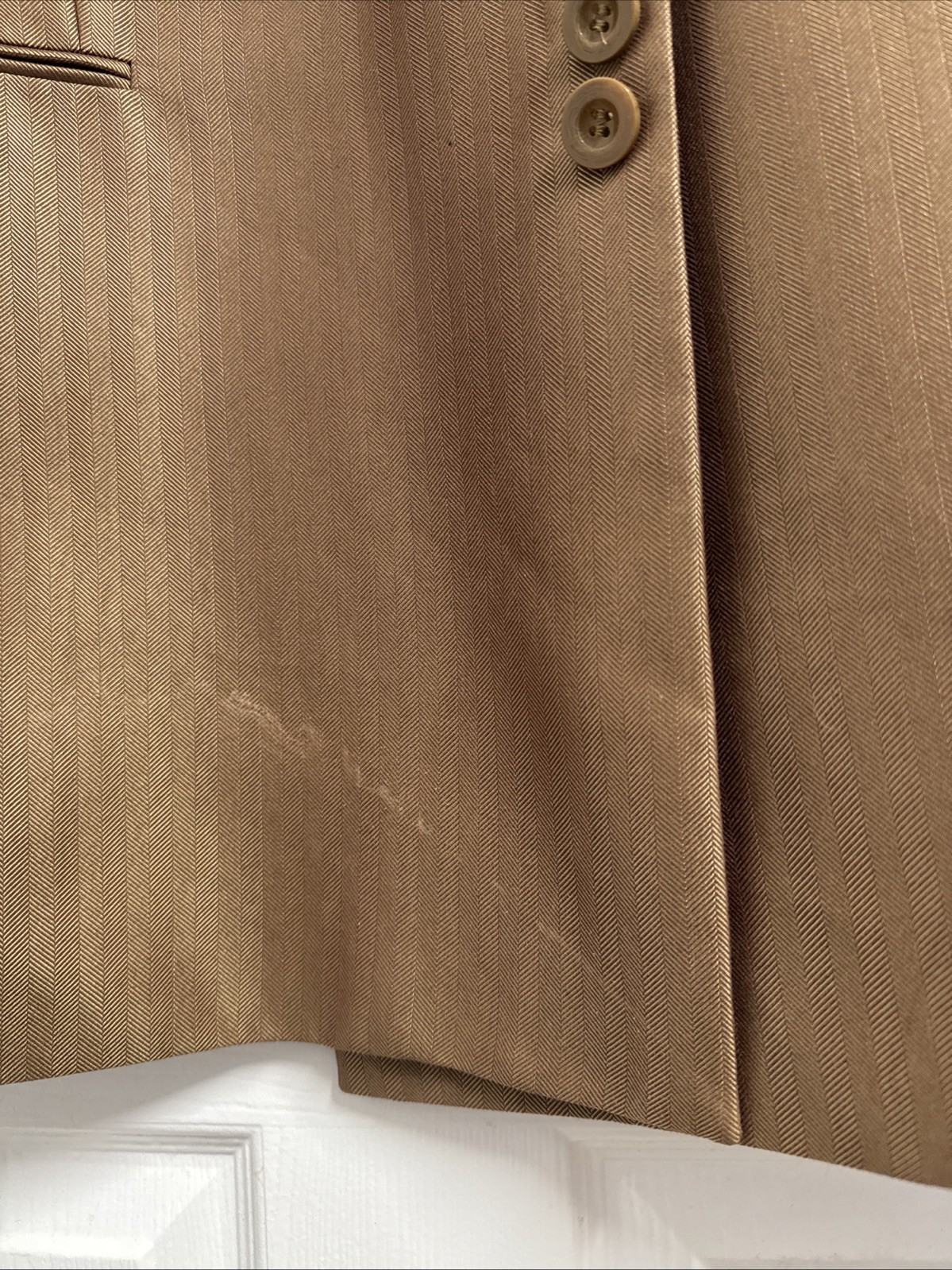 Fortino Landi 3PC Men’s Double Button Vested Fashion Suit Brown Tan 52R/46W NWT