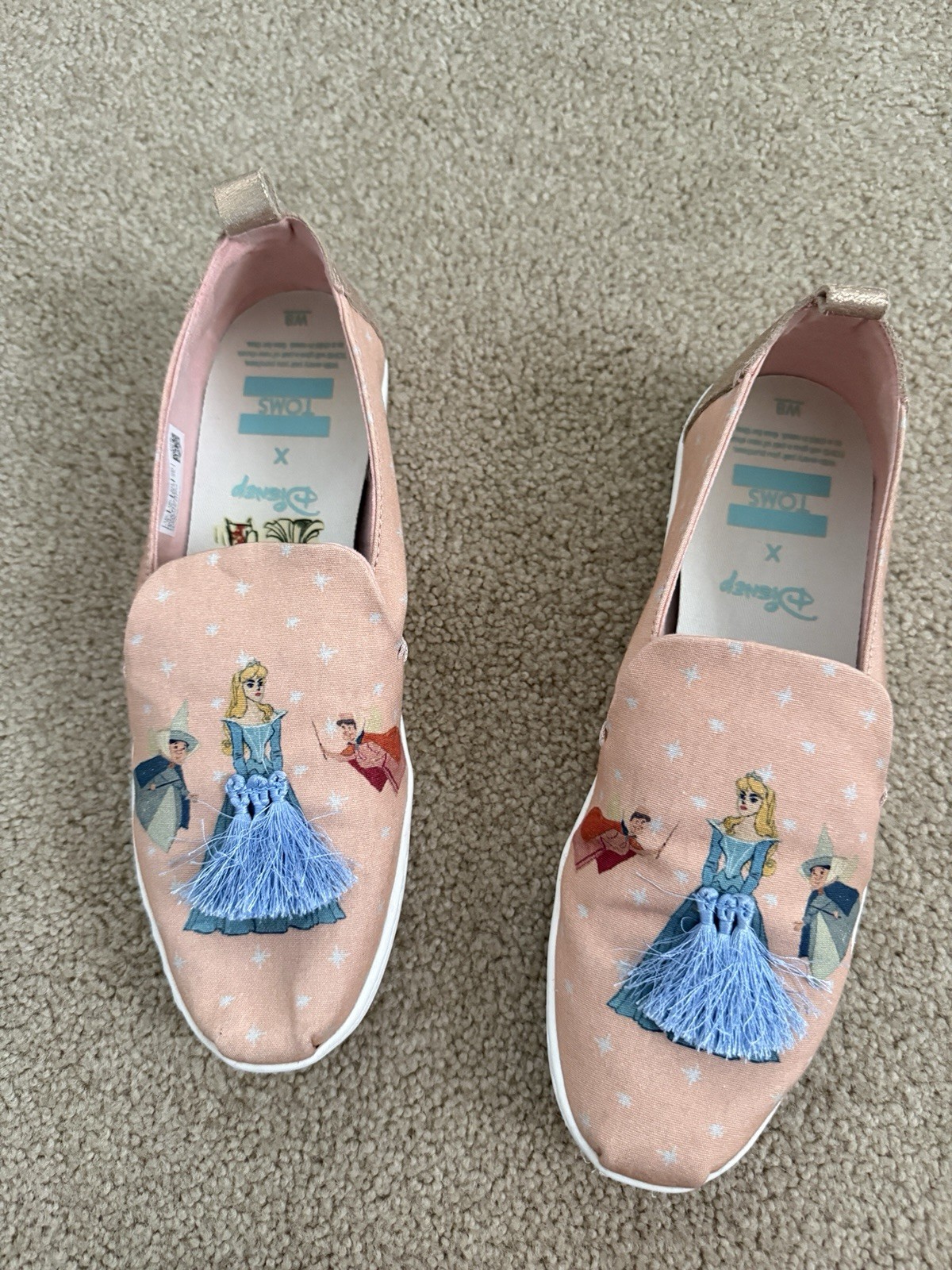 Disney’s Sleeping Beauty x TOMS Women’s Pink Canvas Slip-On Flats