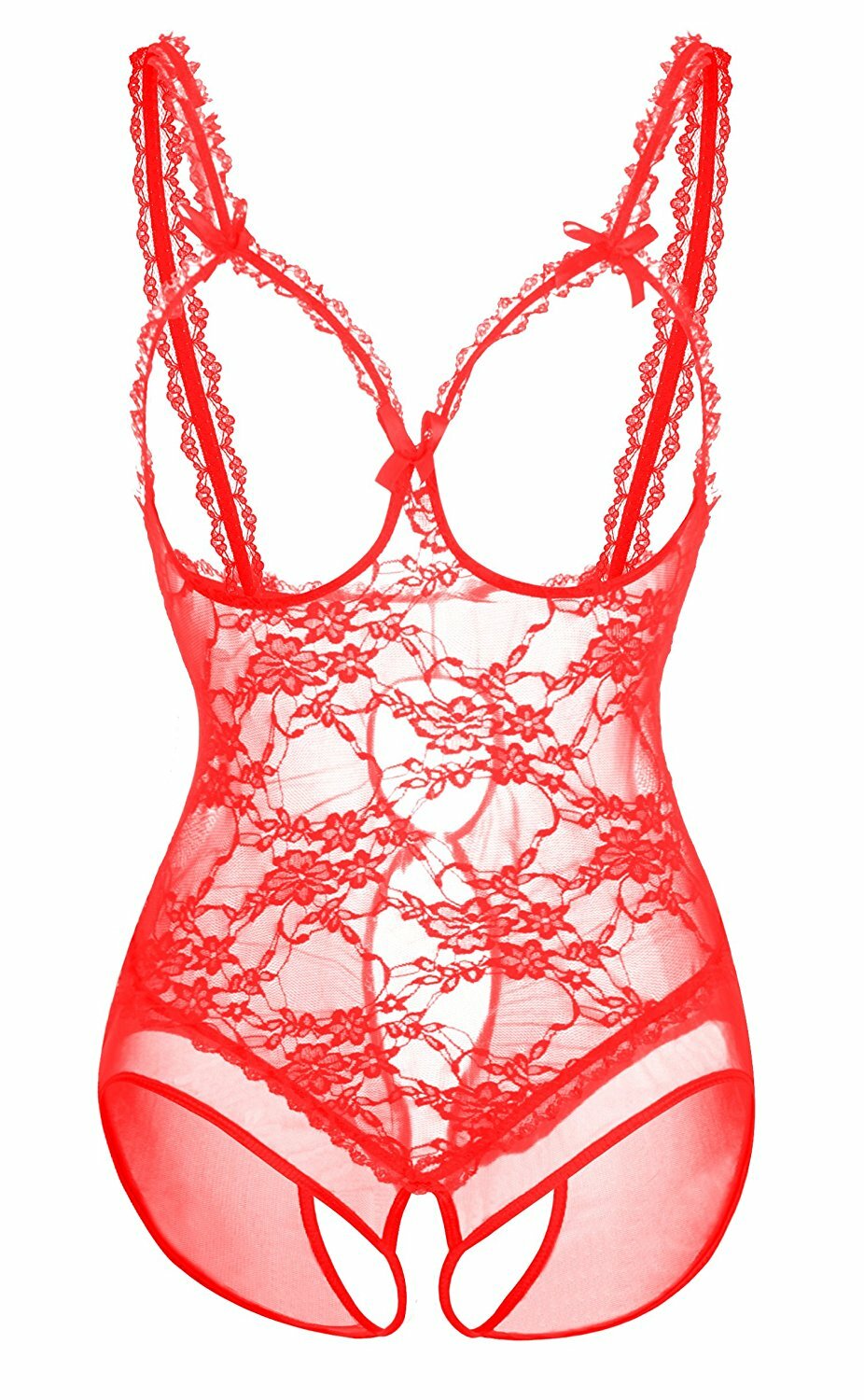 Plus Size Sexy Lingerie Womens Cupless Sleepwear Lace Mesh Underwear Babydoll US