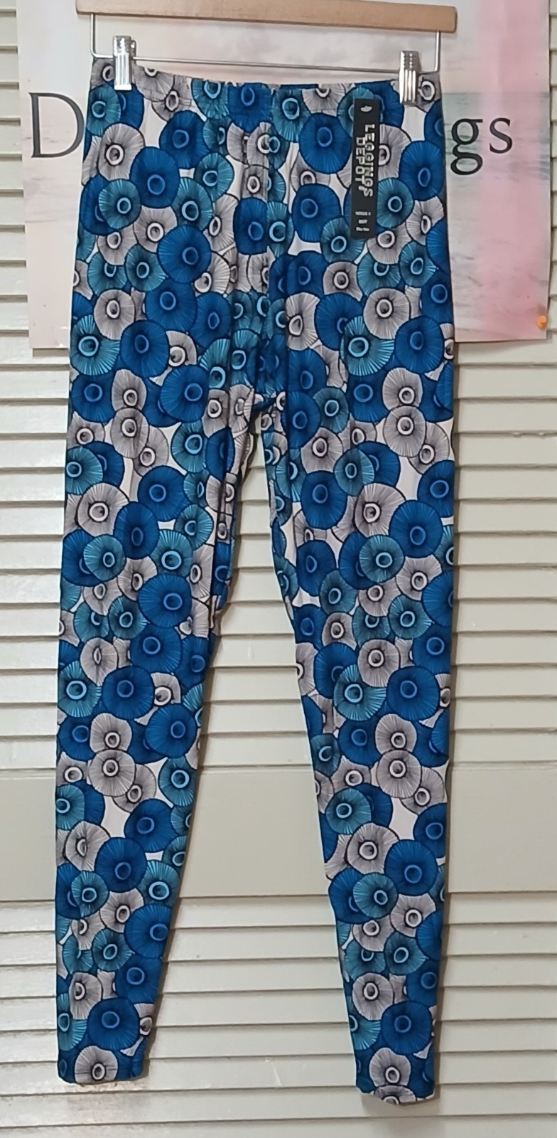 Women’s Leggings Plus Size 14-22 Nwt Leggings Depot Blue And White