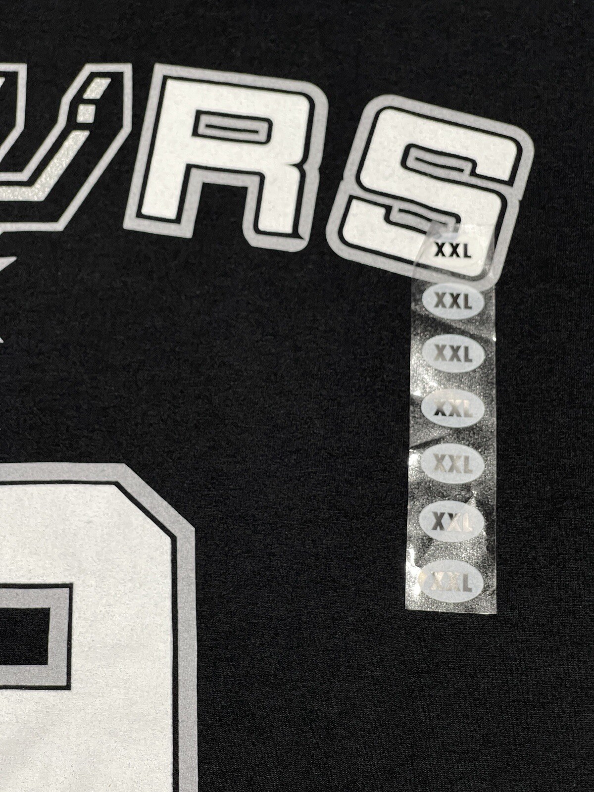 NEW Adidas Black 2XL #9 Tony Parker San Antonio Spurs NBA basketball Shirt Point