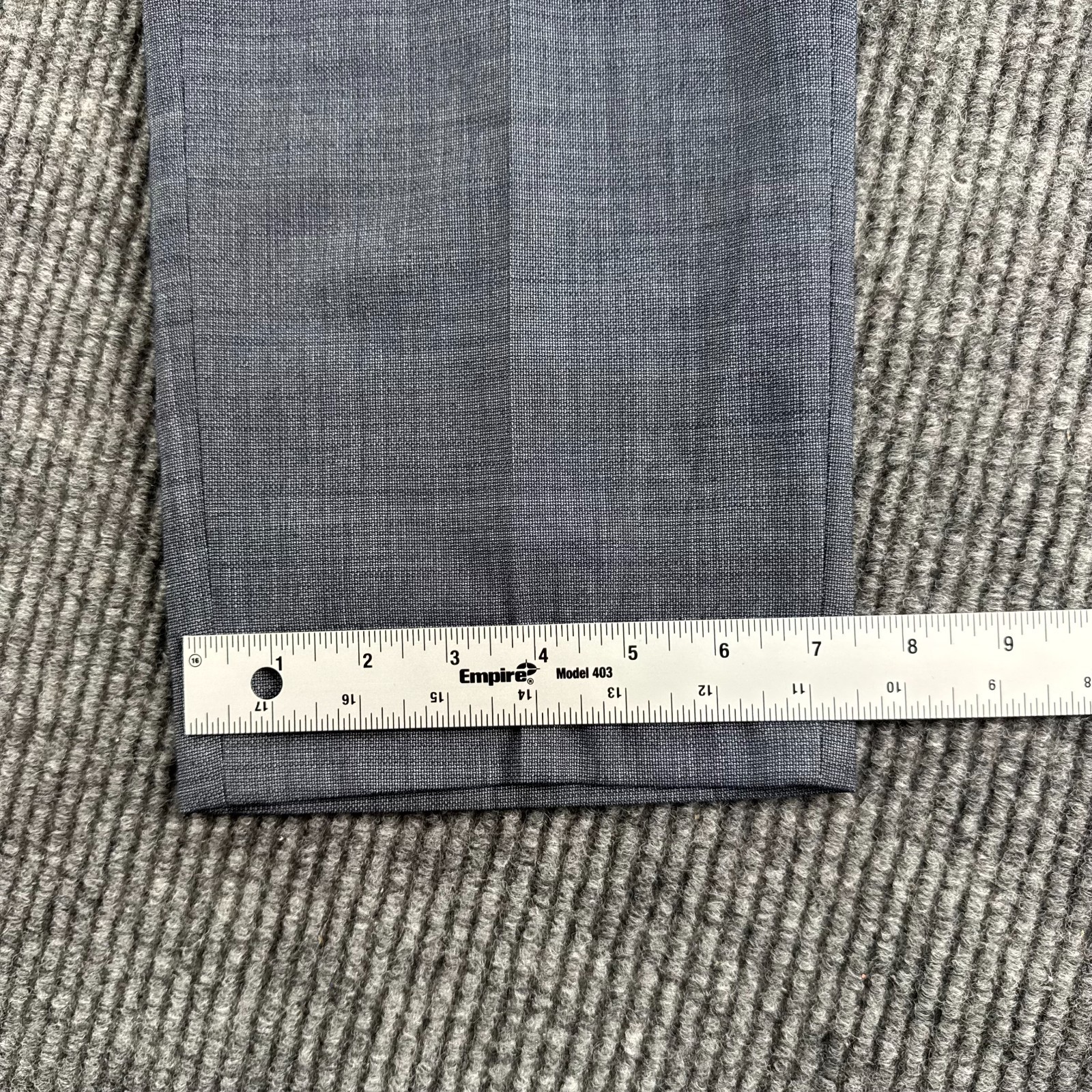 Strellson Pants Men 36×29.5 Blue Linen Hopsack Flat Front Summer Premium Slacks