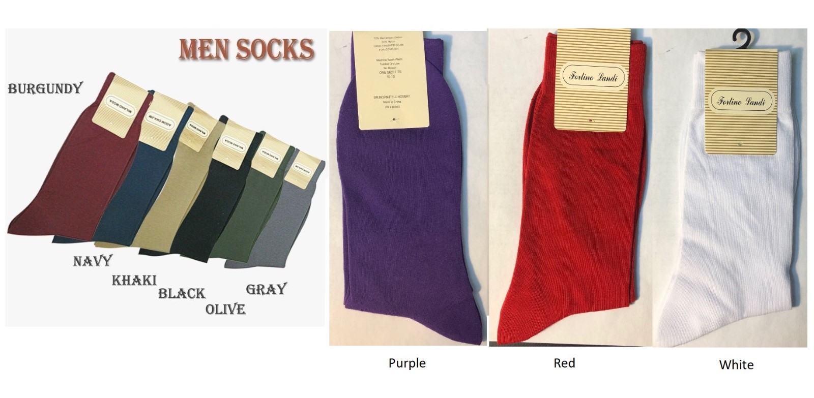Men’s High Quality Solid Color Dress Socks One Size 10~13