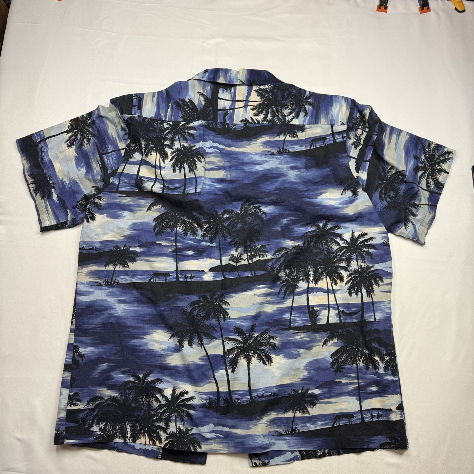 Vintage RJC Shirt Mens XL Blue Hawaiian WW2 Vought F4U Corsair AOP Made In USA