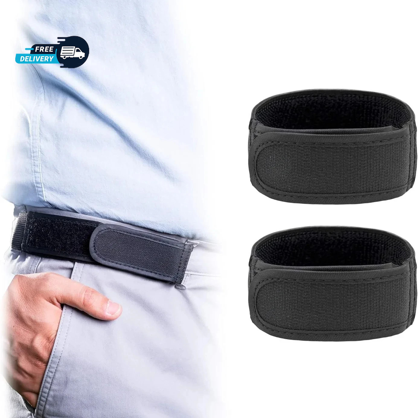 2PCS BeltBro Pro Belt Pairs for Men | Next Gen Buckle-Free Elastic Belt | USA