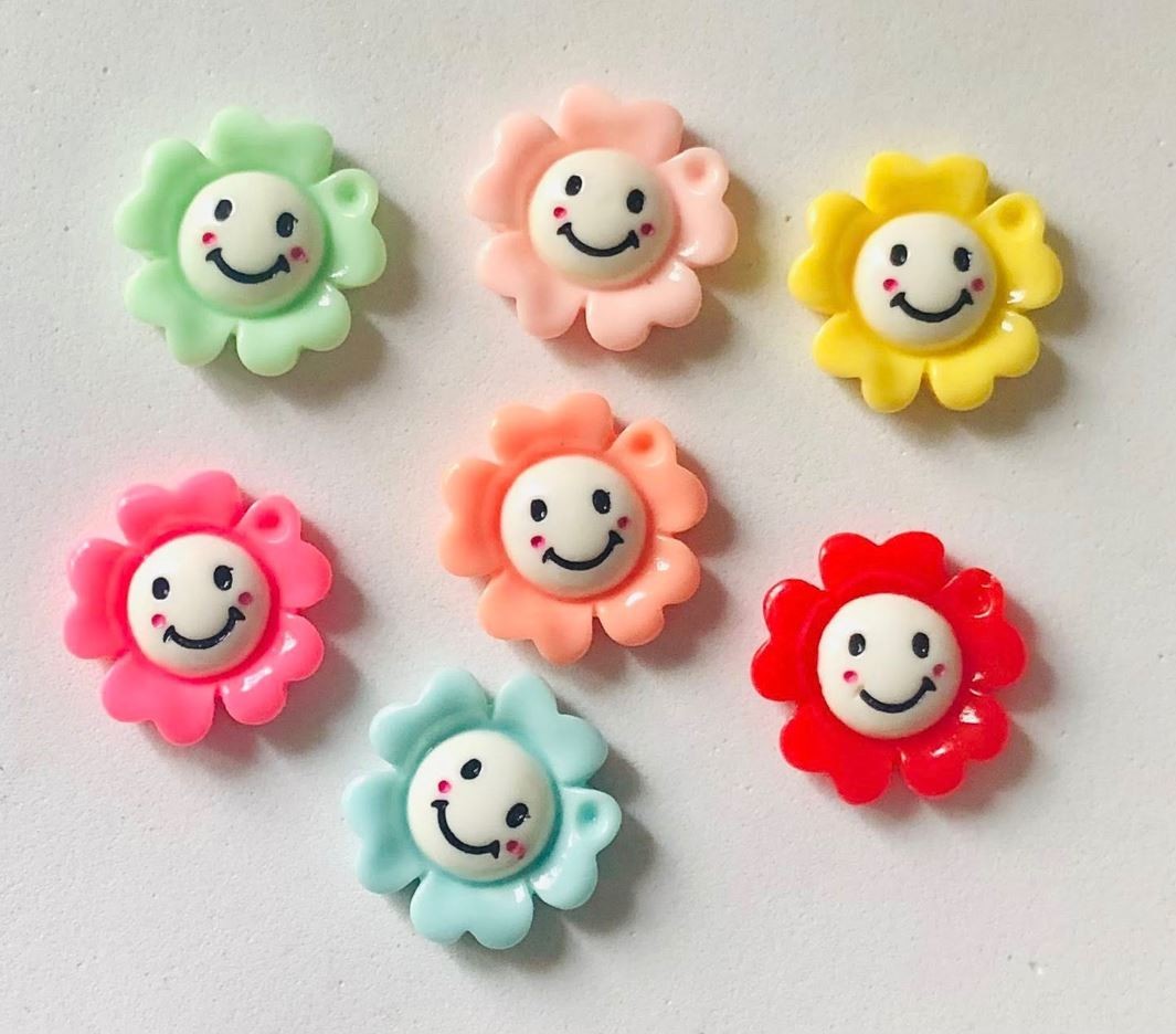 Smile Flower Hair Clips Set for Girls, Colorful Cute Hair clips 07 pcs