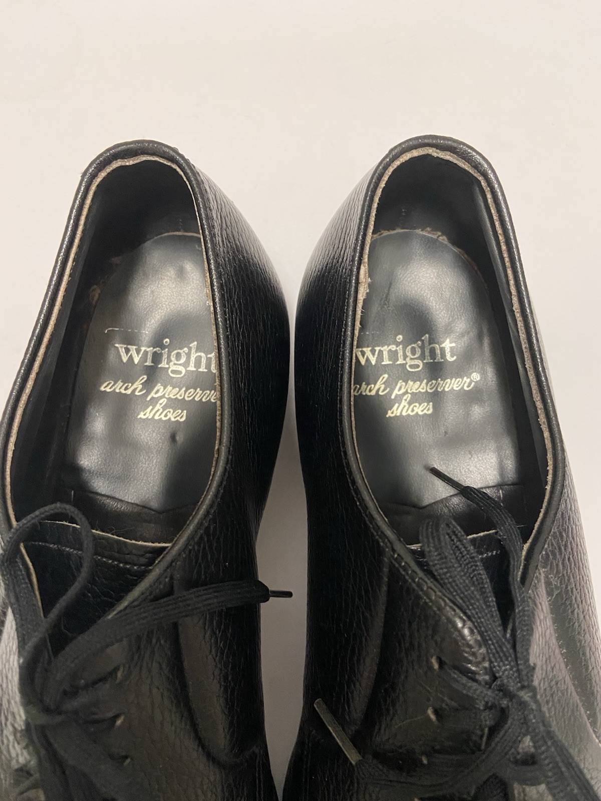 E.T. Wright Men’s 10E Black Pebbled Leather Derby Dress Shoes Wide USA