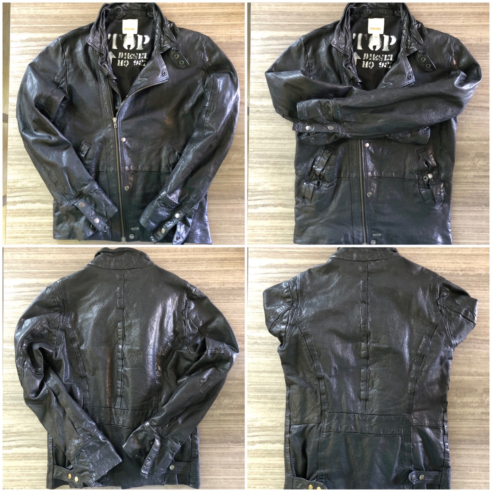 Diesel Black Sheep Leather Jacket Men’s Medium | Designer Moto Biker