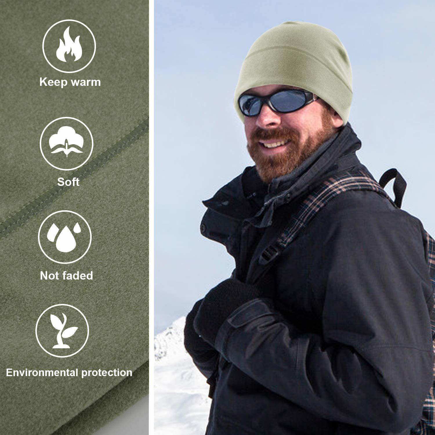 Winter Warm Cap Windproof Fleece Hat Skull Cap Running Beanie Hat for Men Women