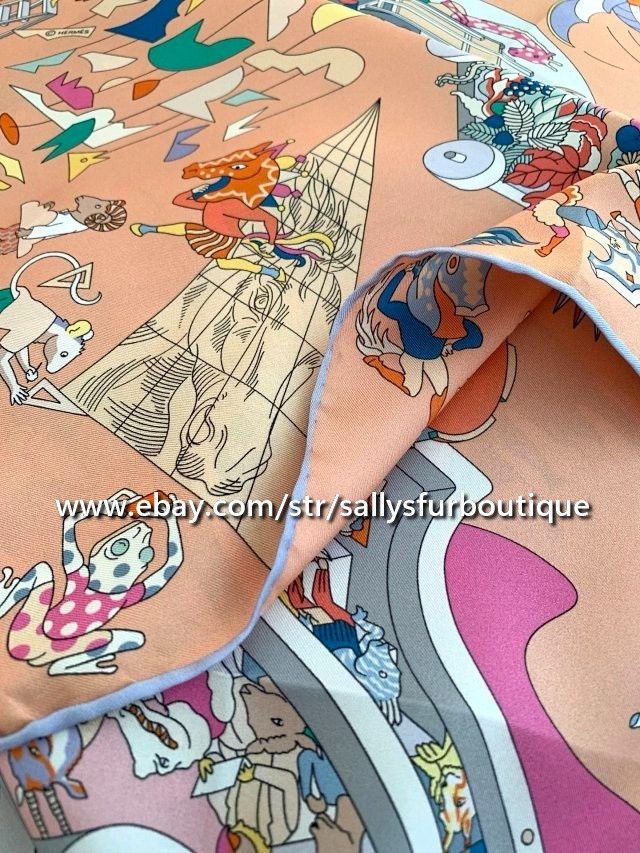 Sallys Heavy 18 Momme Twill Silk Wrap Scarf Horse Print Double Face Shawl 35″