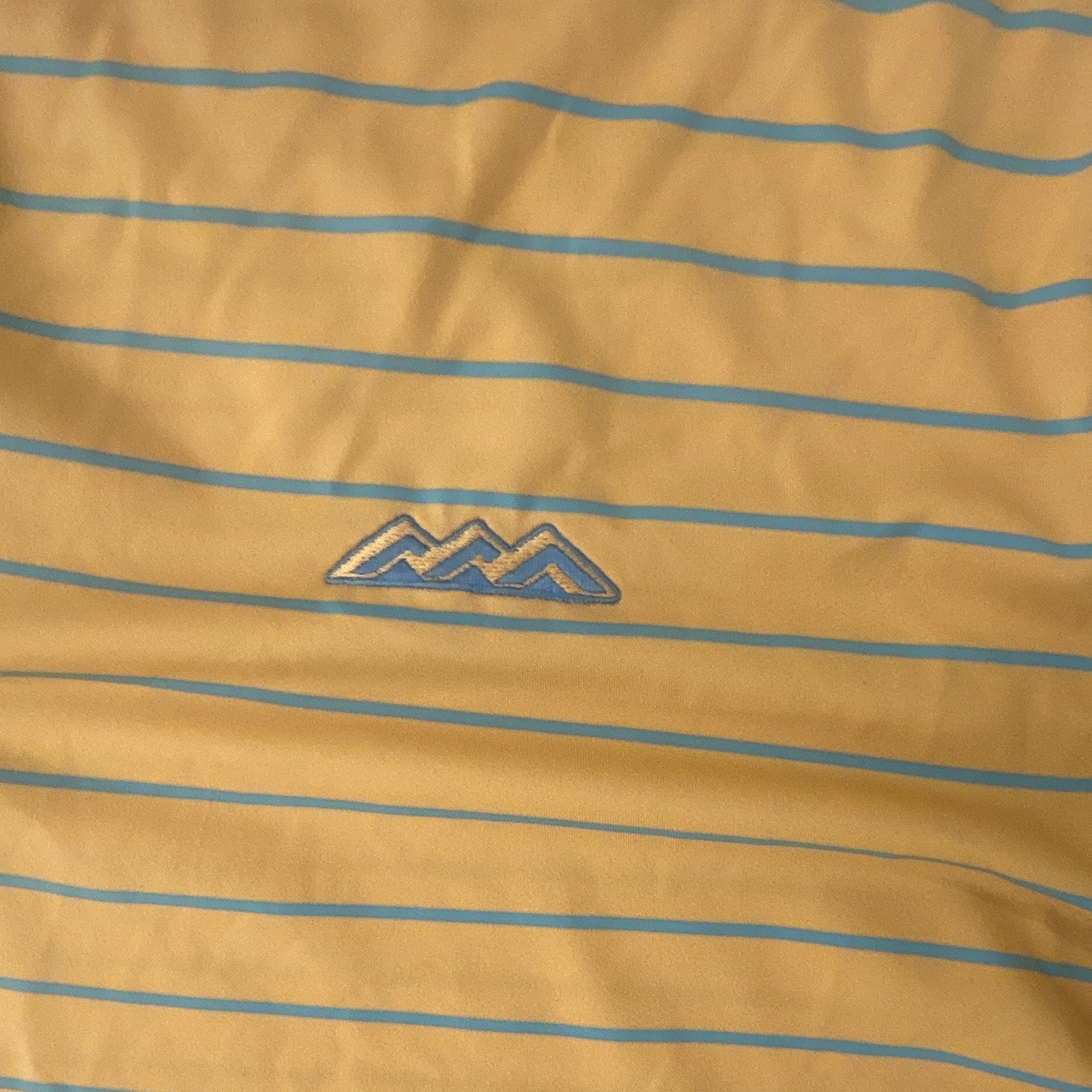 Peter Millar Summer Comfort Men’s Polo Shirt M Orange/Blue Striped Short Sleeve