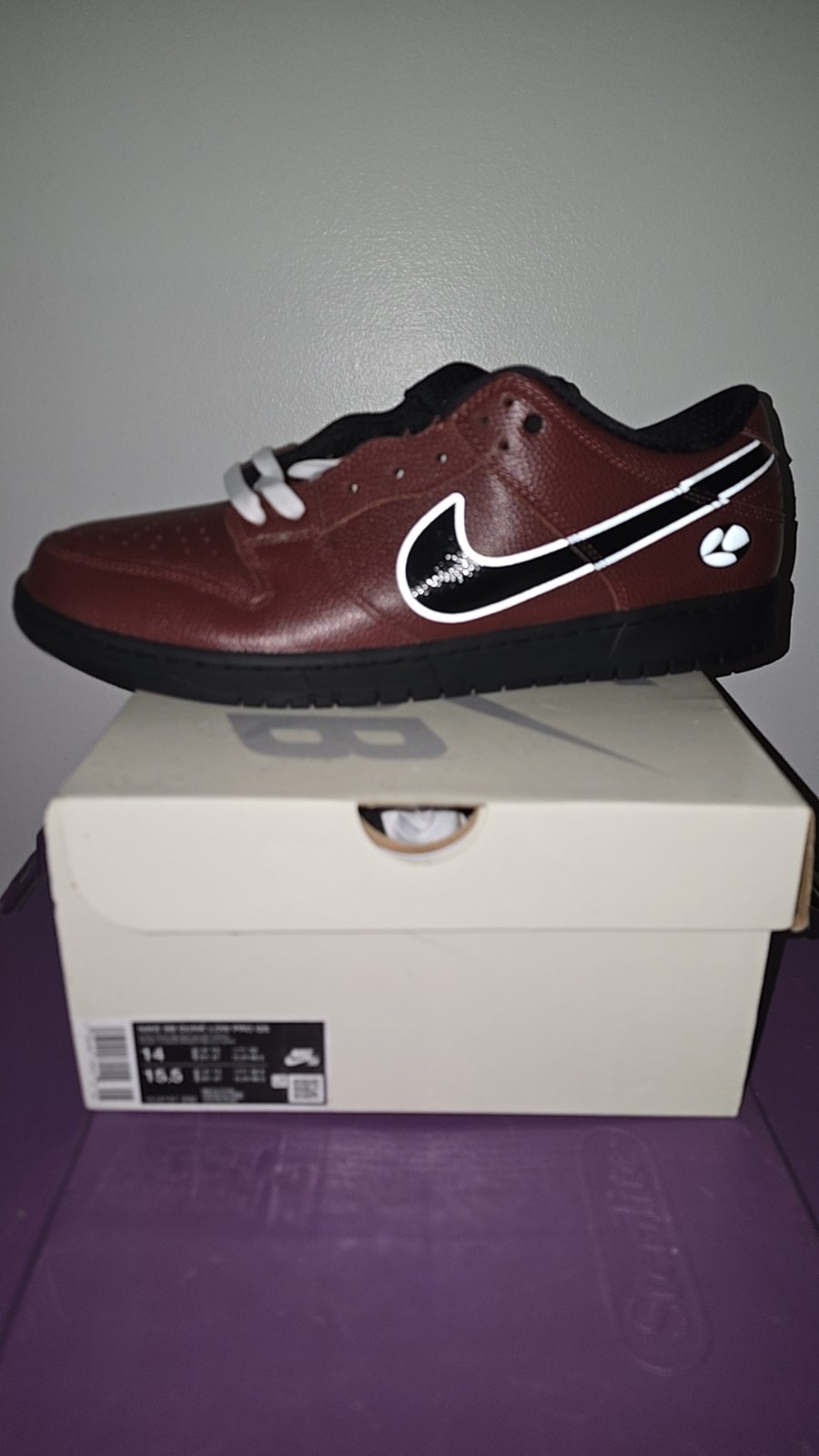 Size 14 – Limosine Skateboards x Nike Dunk SB Low Football New No Box Lid