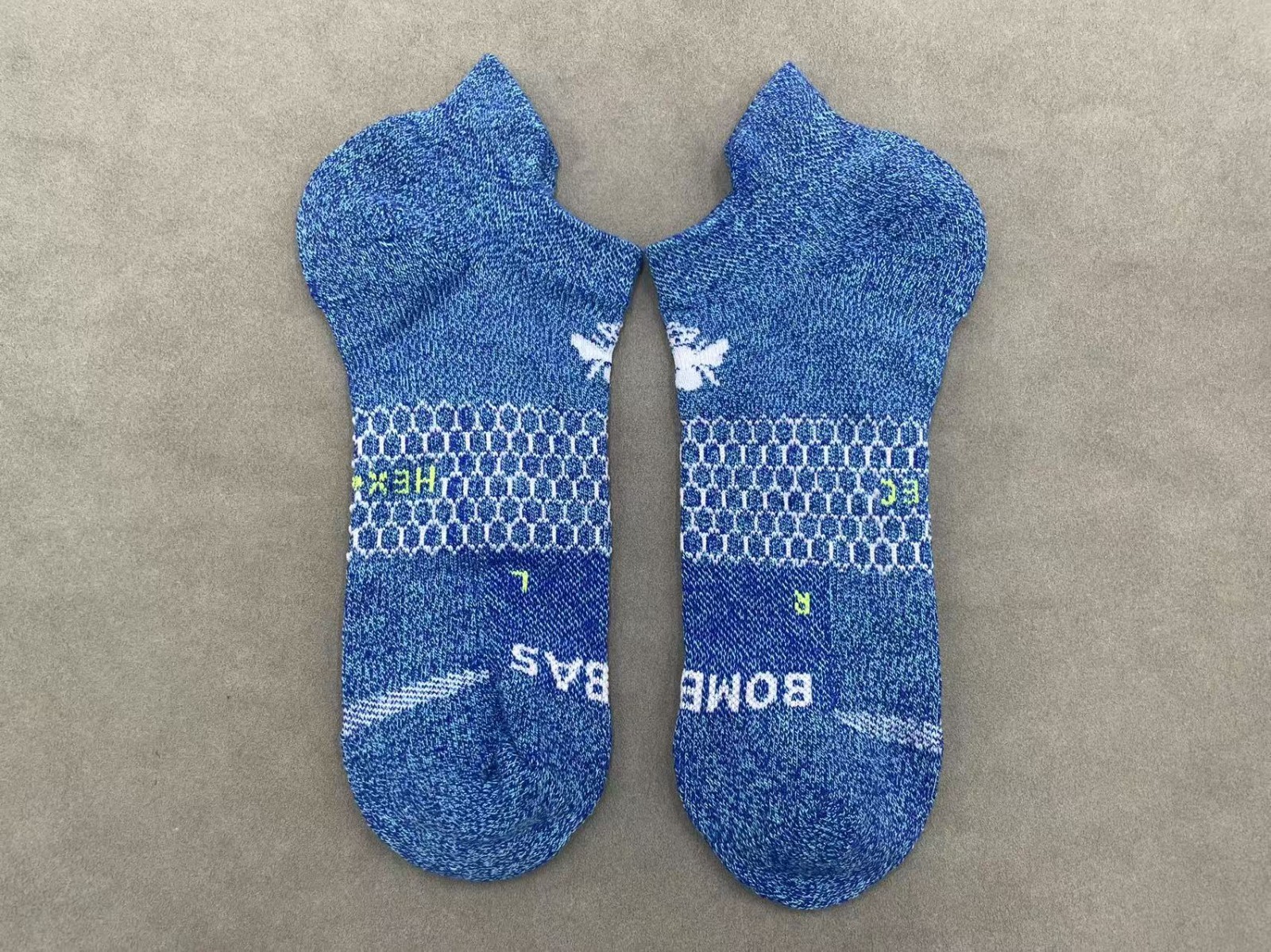 4 Pairs Bombas Men’s Running Performance Ankle Socks Size Large 9-13 4 color