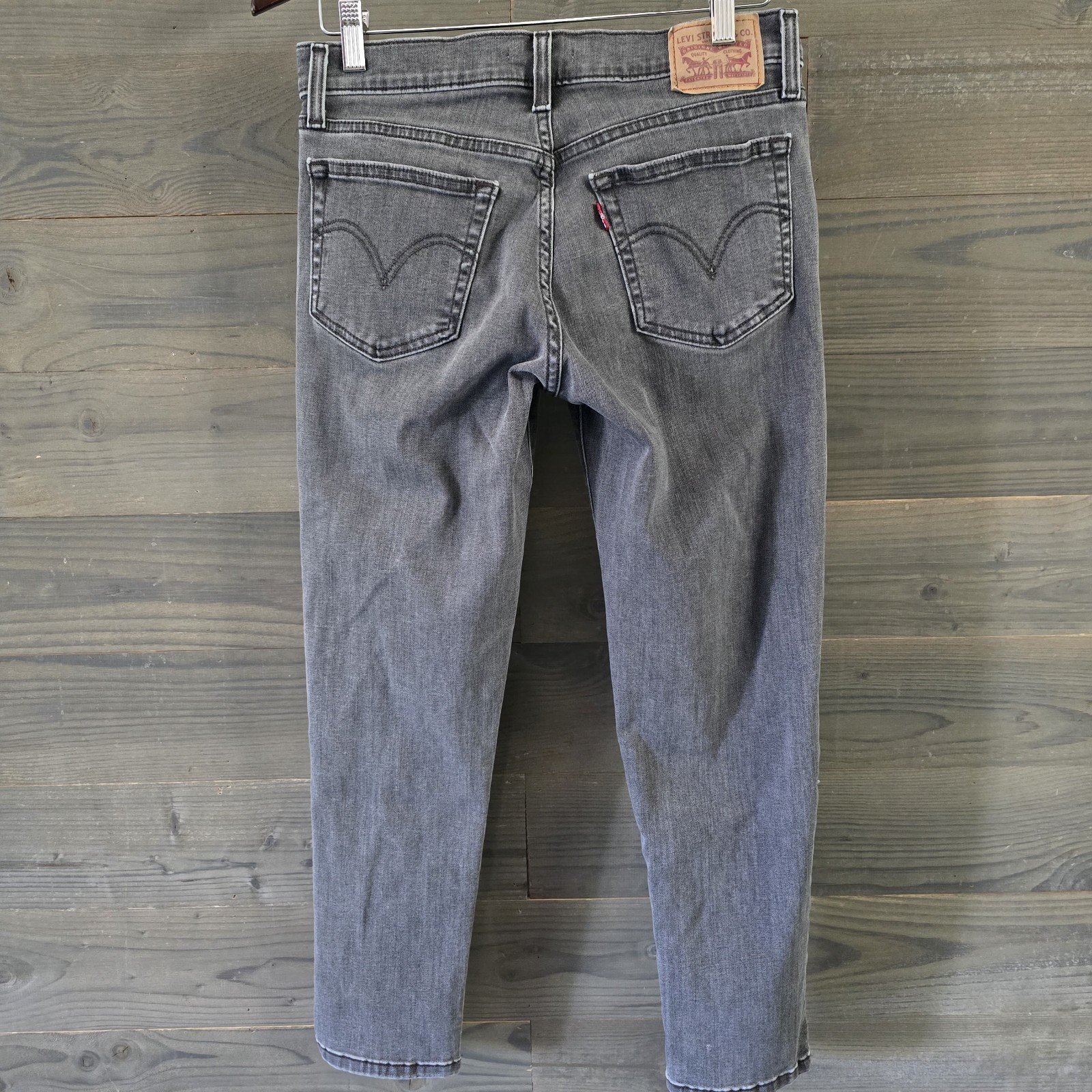 Levi’s Boyfriend Jeans Women’s Size 27 Gray Wash Stretch Denim Ankle W27 L27
