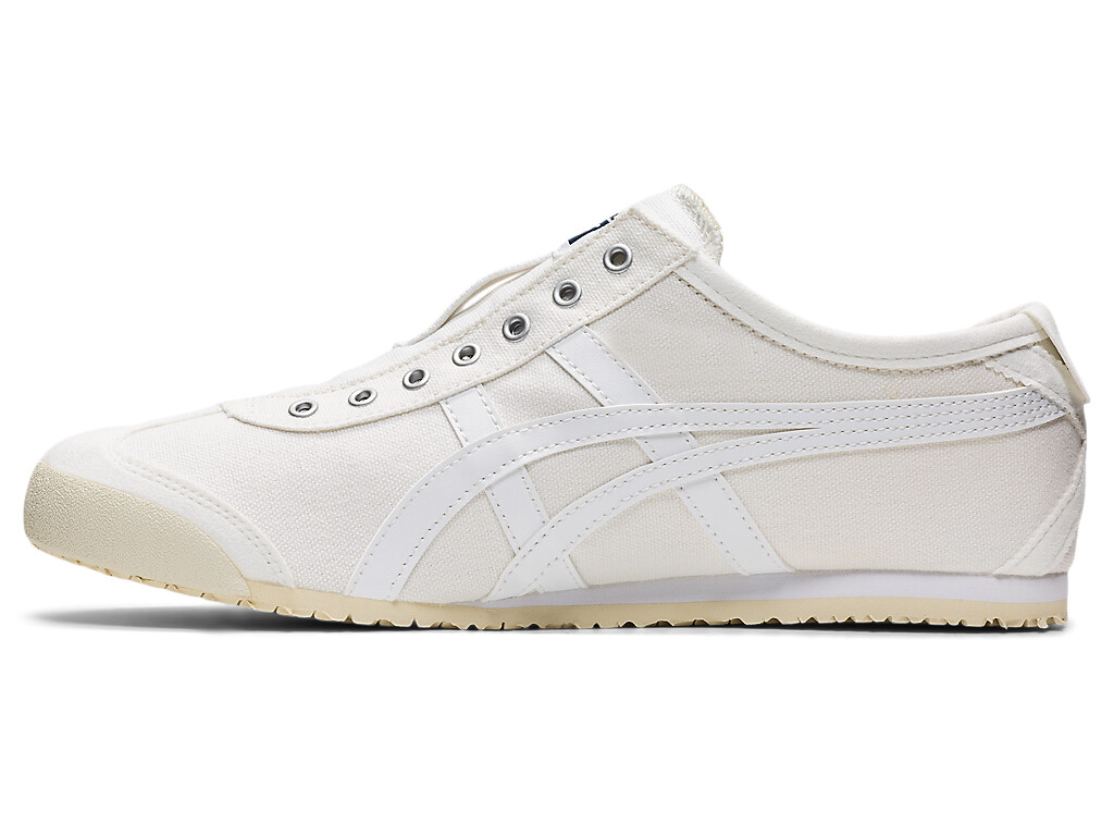 Onitsuka Tiger MEXICO 66 SLIP – ON Canvas WHITE BLACK CREAM BIRCH NAVY TRICOLOR