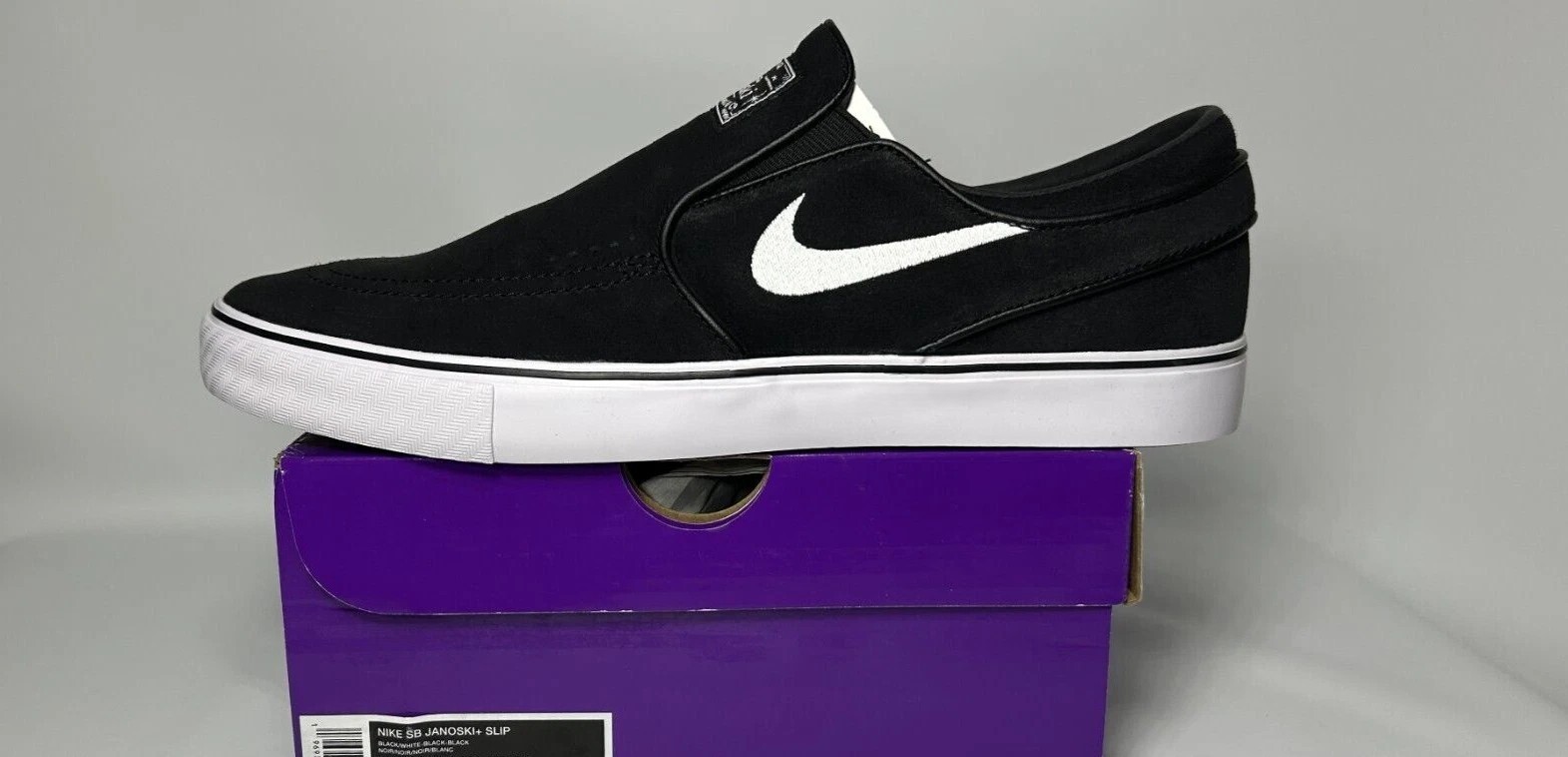 [TARIFF-FREE] Nike SB Janoski OG+ Slip On Black Sz 10.5-11-13 Suede FN5893-001