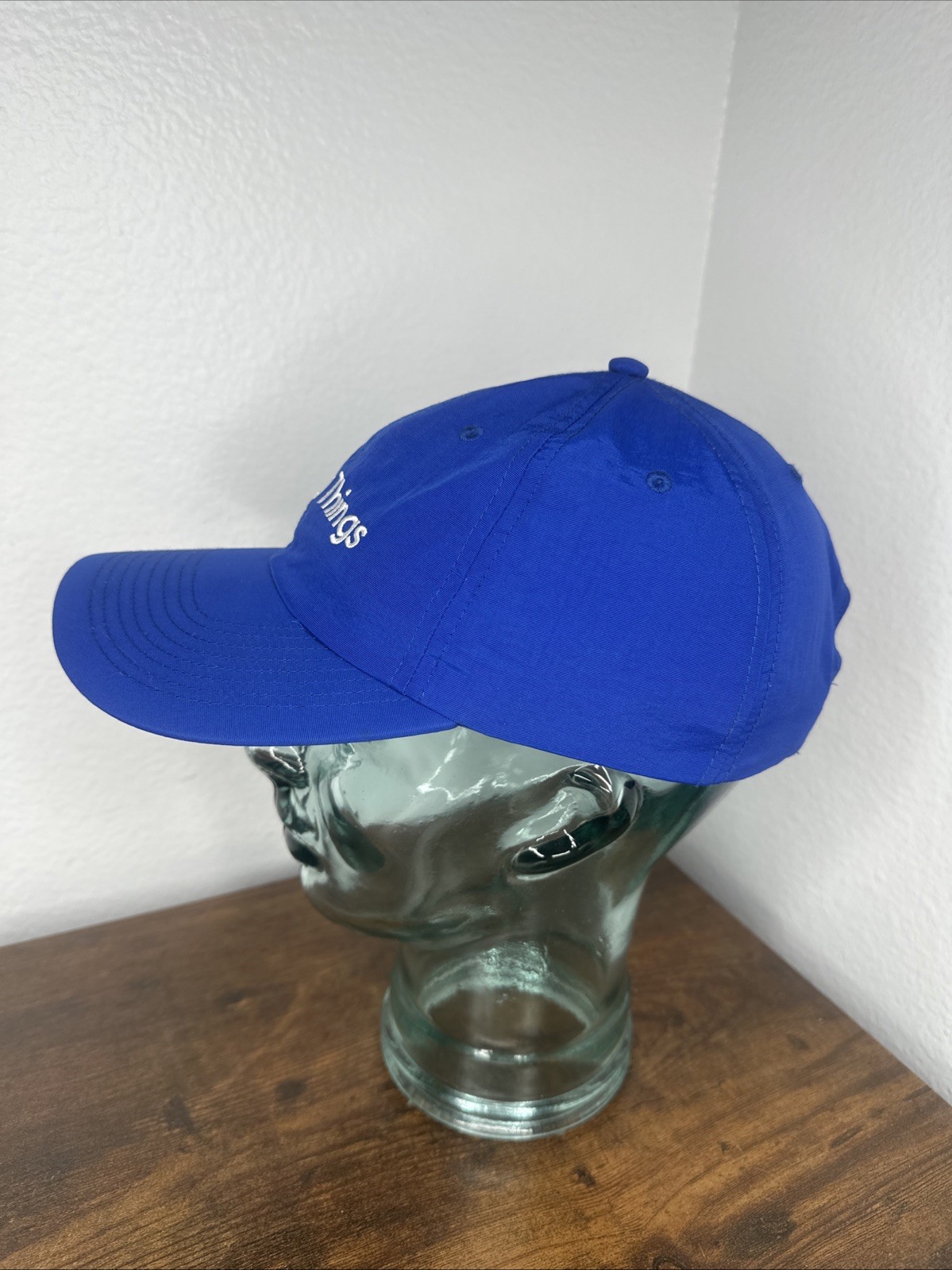 Doing Things Outdoor Voices Hat Cap Strap Back Blue Nylon Adjustable Dad Cap
