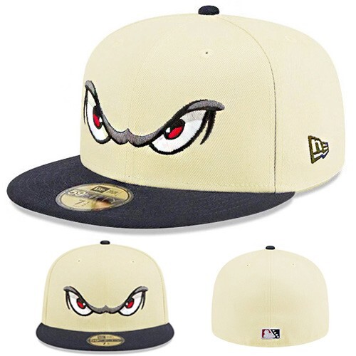 New Era Lake Elsinore Storm Fitted Hat MILB Official Off White Black 2 Tone Cap