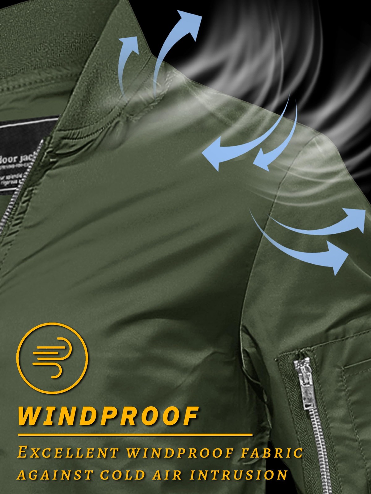 Men’s Lightweight Bomber Jacket Spring Fall Thin Casual Coat Full-Zip Work Coats