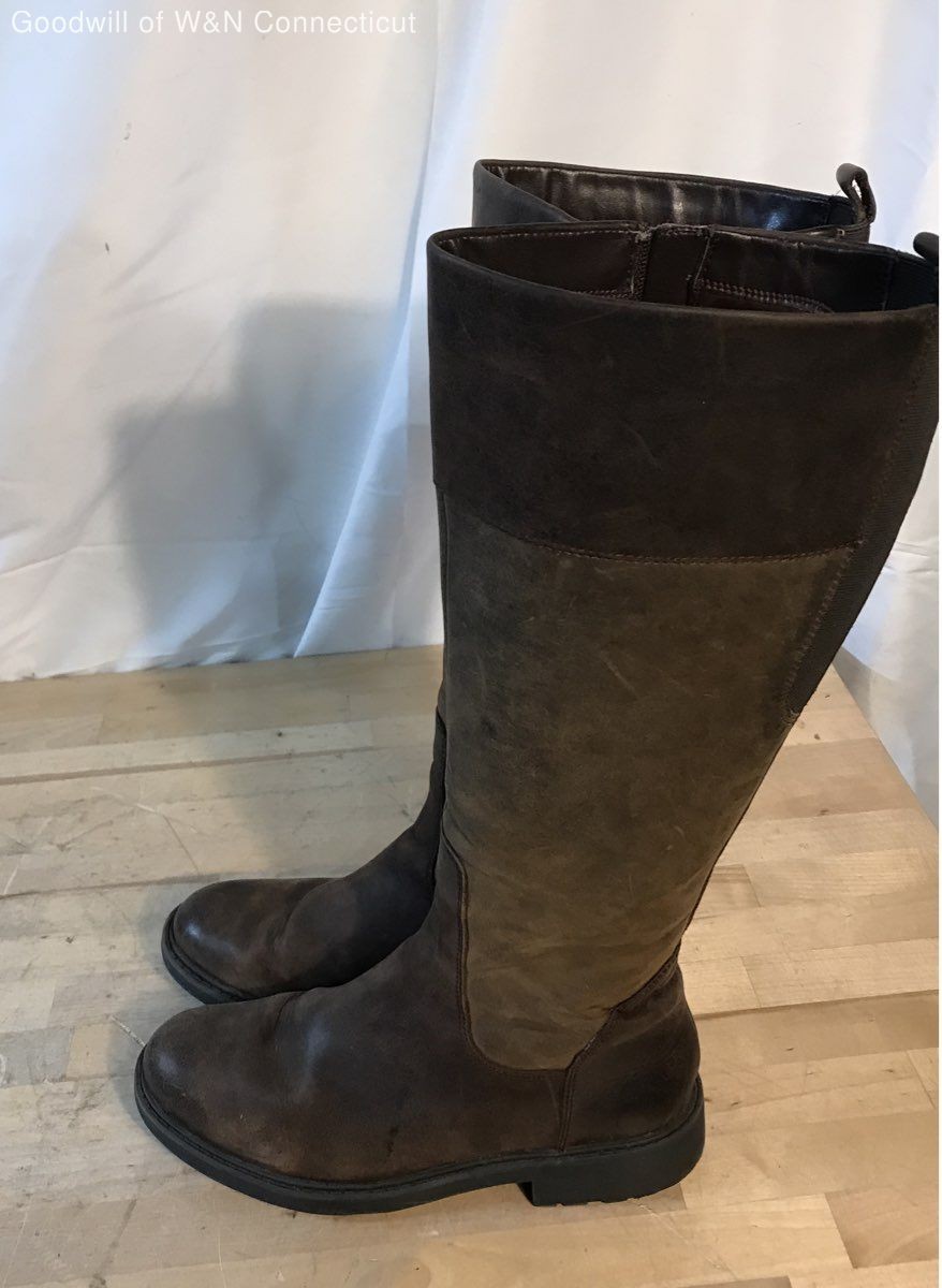 Clarks Orinoco 2 Hi Dark Brown Leather Knee High Riding Boots Women’s Size 7.5