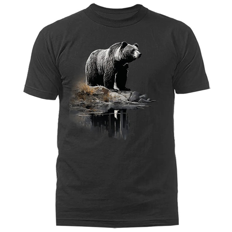 Majestic Bear Wildlife Grizzly Bear Nature Outdoor Animal T-shirt