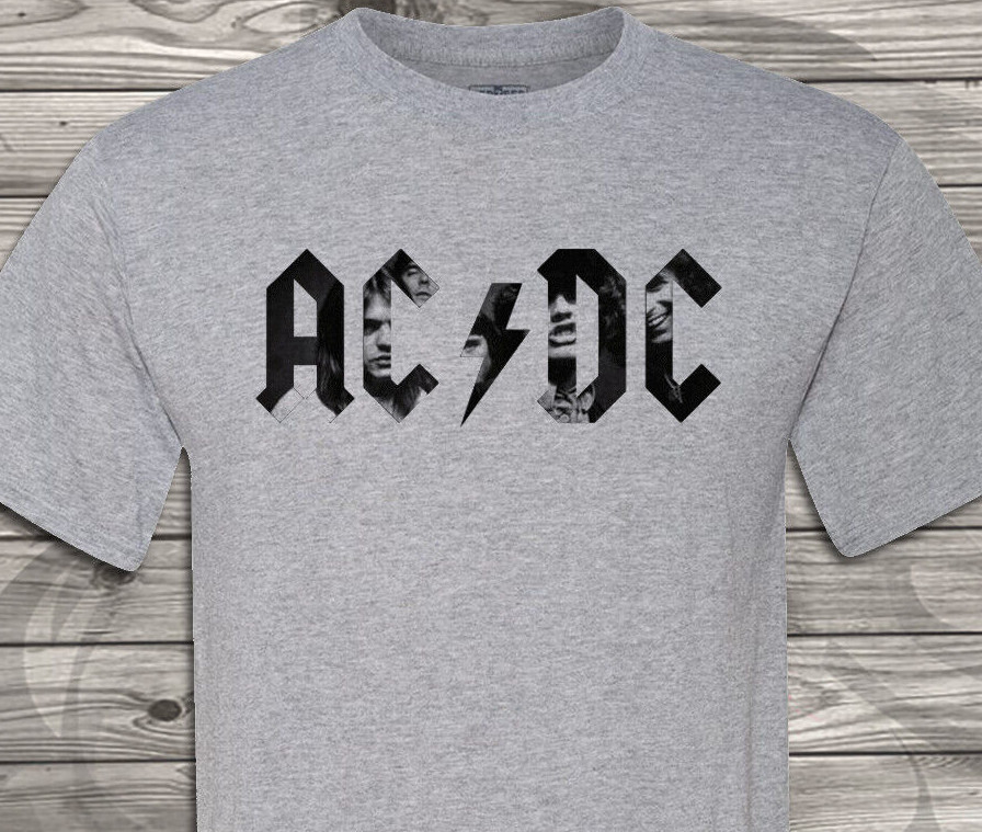 AC/DC Faces – Hells Bells – Short Sleeve Tee – Fast Ship