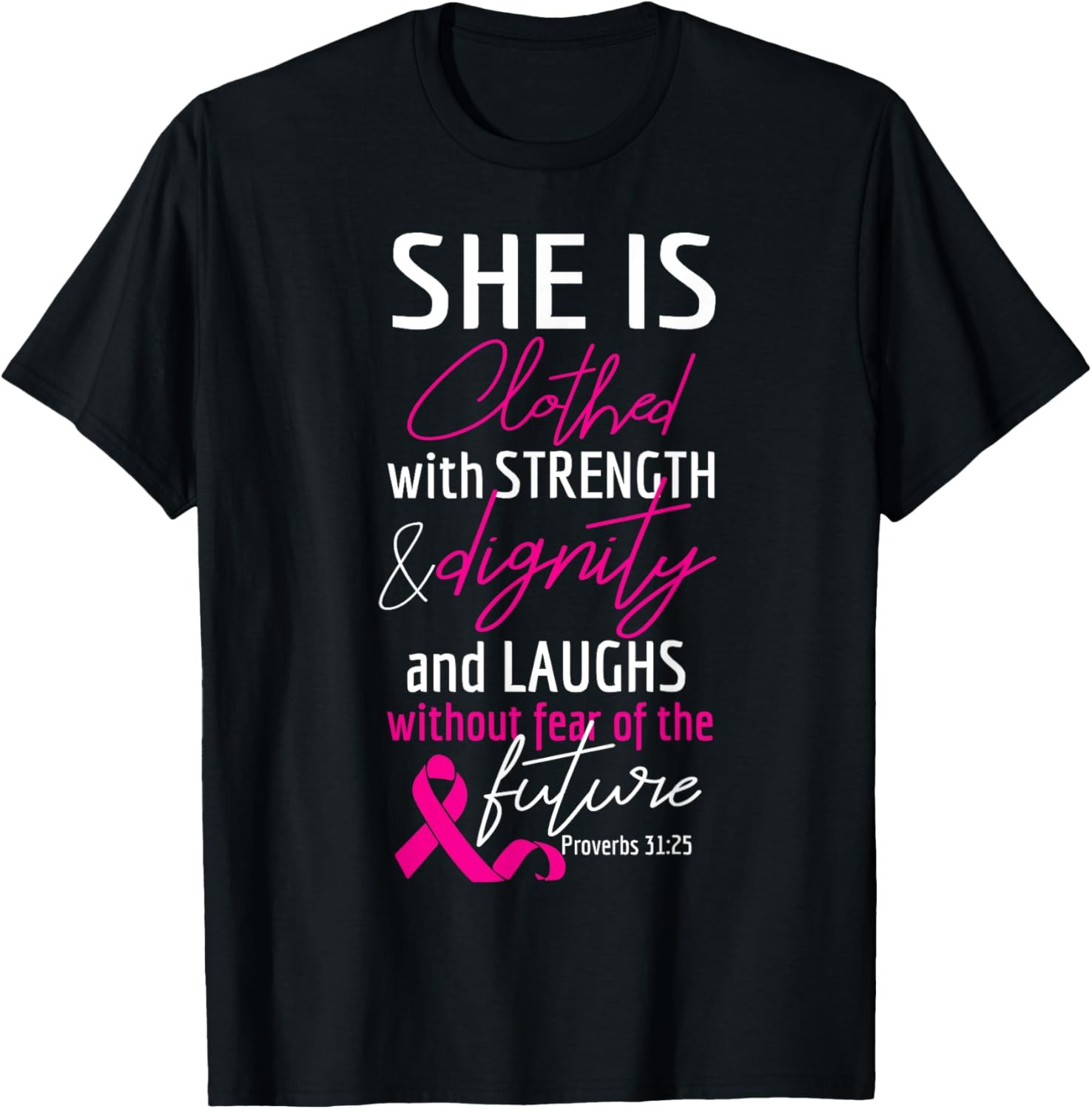 Breast Cancer Awareness T-Shirt Christian Sayings Quote Gift