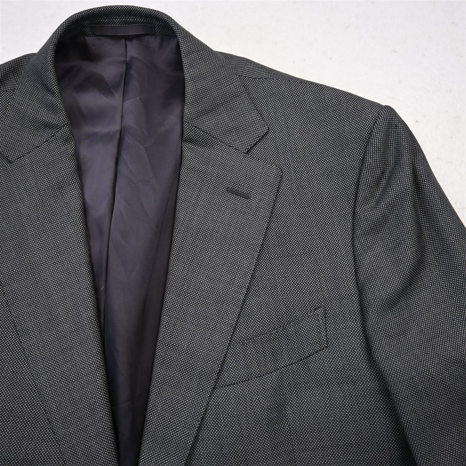 Combatant Gentlemen 42R Gray Birdseye 100% Wool Mens Blazer Jacket Sport Coat
