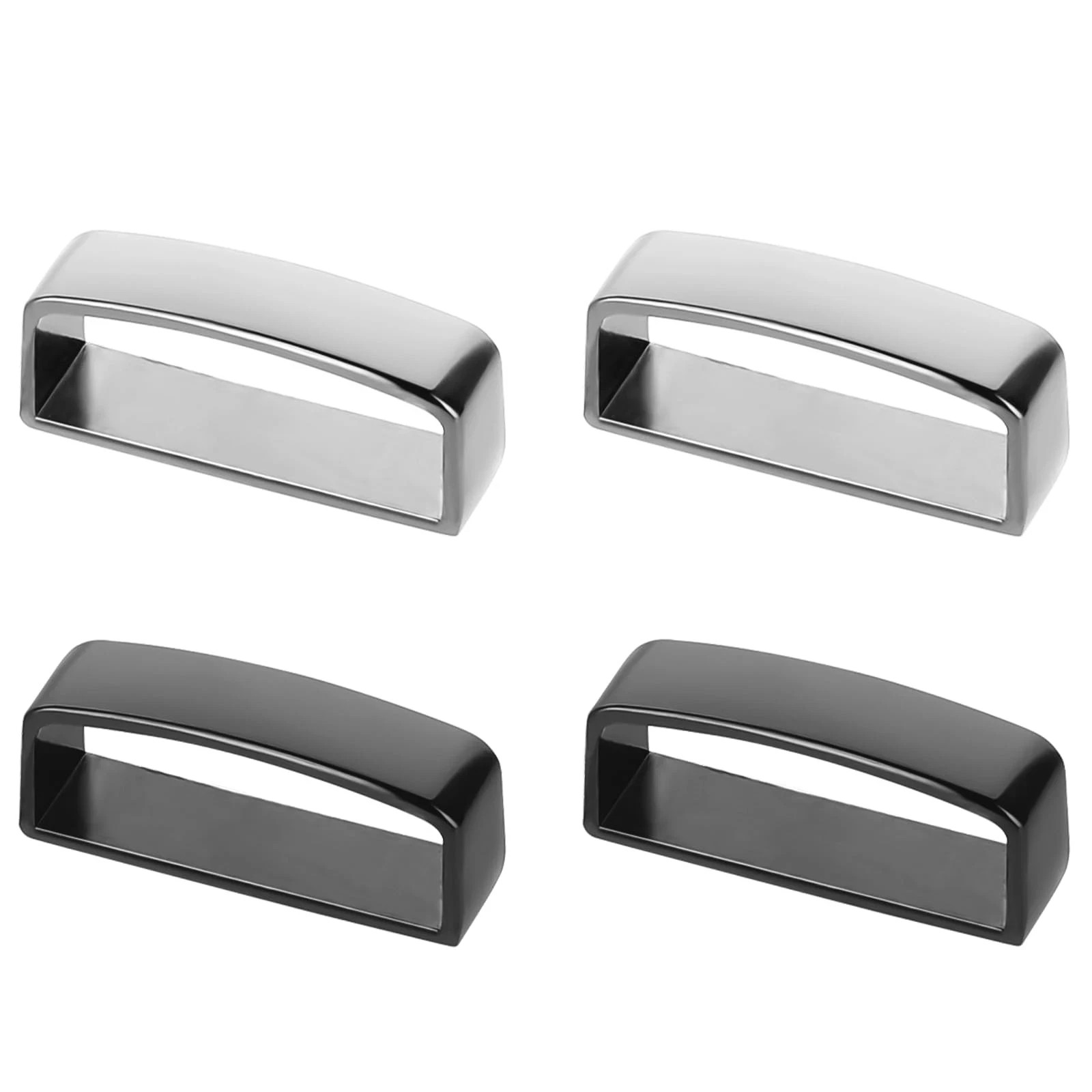 4PCS Anti-Slip Belt Keepers – 1.5″ Stainless Steel Loops for Men’s Belts, Blac