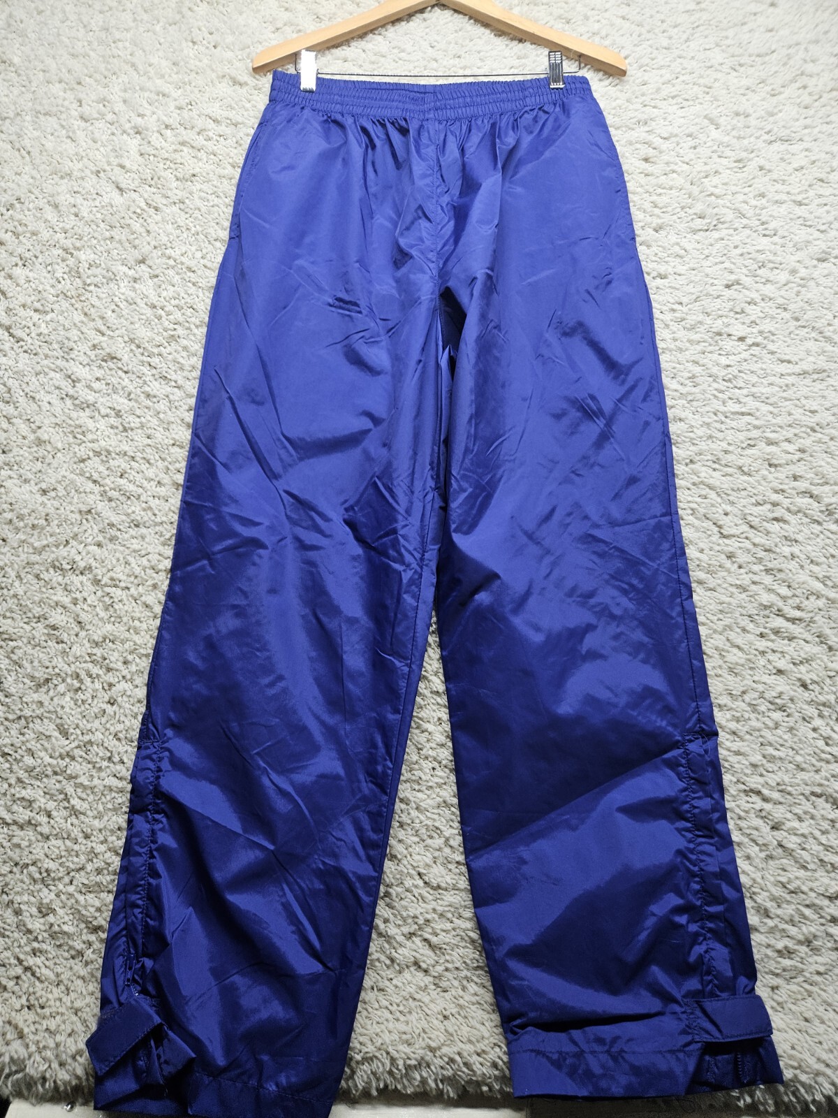 VTG COLUMBIA Unlined Windpants Purple 100% Nylon Pants Womens L