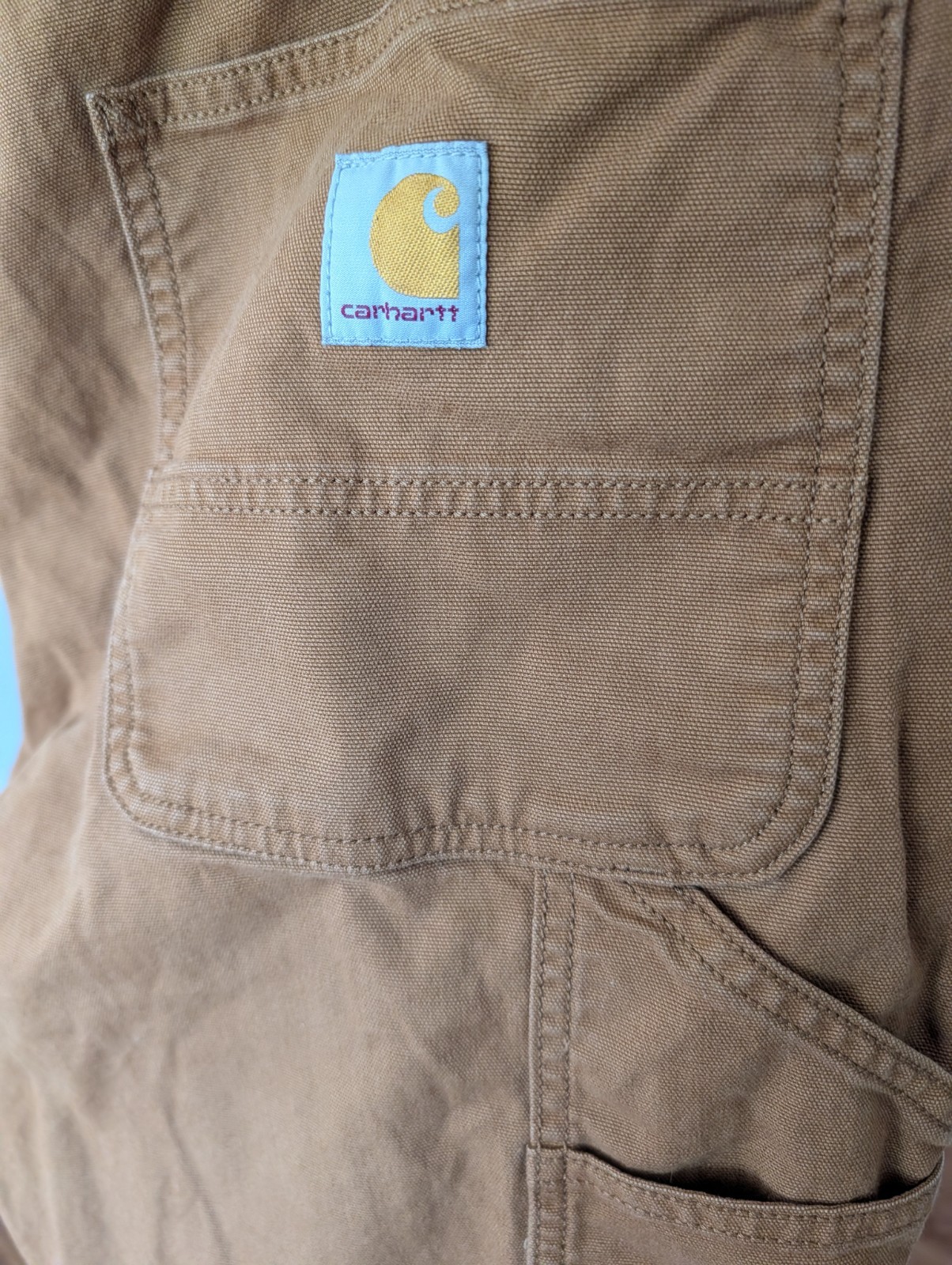 Carhartt Joggers Mens 38 Brown Rugged Relaxed Fit Canvas Pants