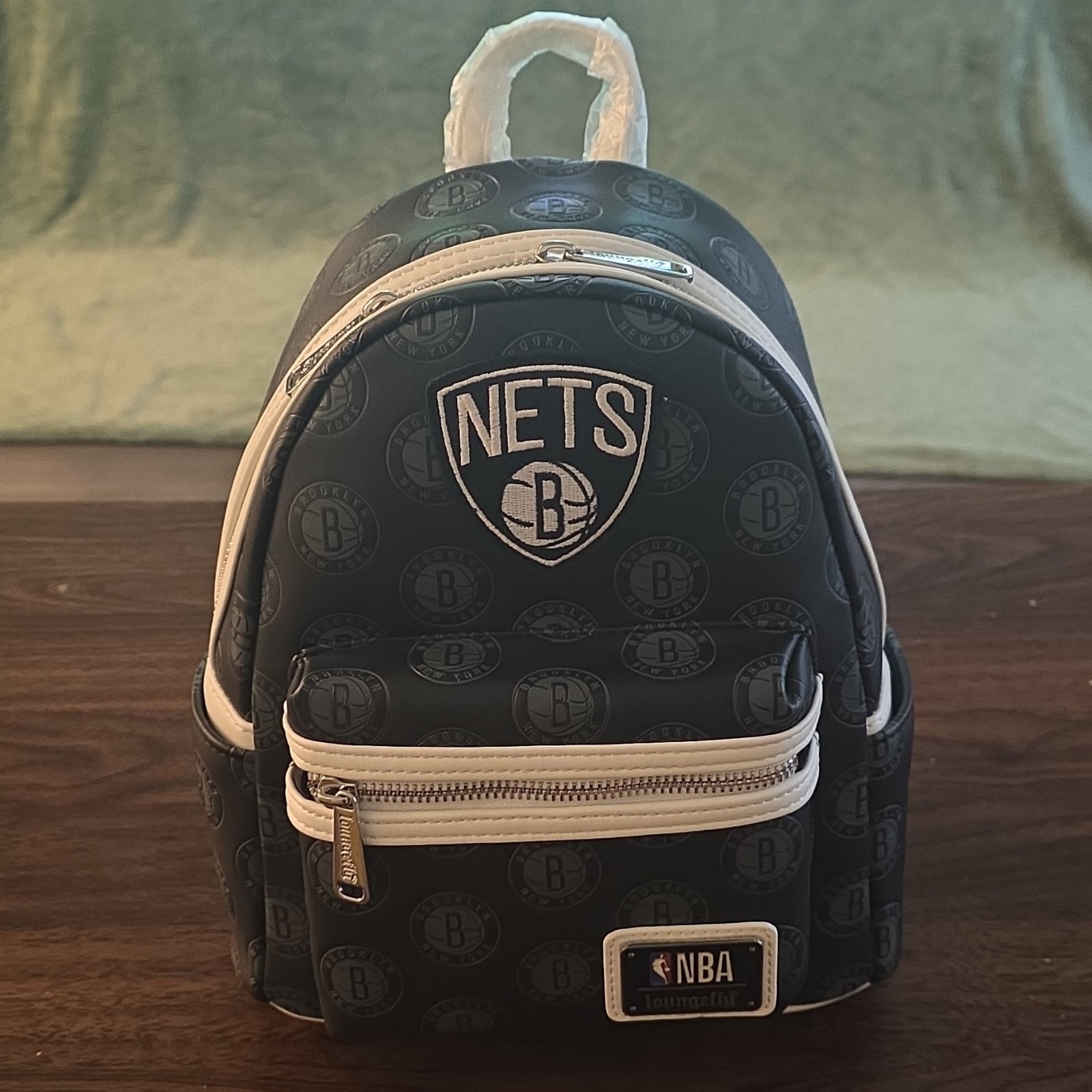 Loungefly NBA Brooklyn Nets Logo Mini Backpack