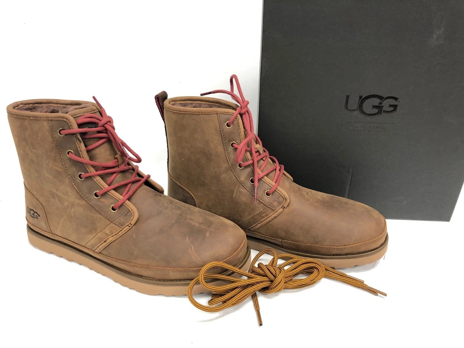 UGG Harkley Waterproof Lace Up Boot 1017238 Grizzly Brown Men’s Size M5/ W7