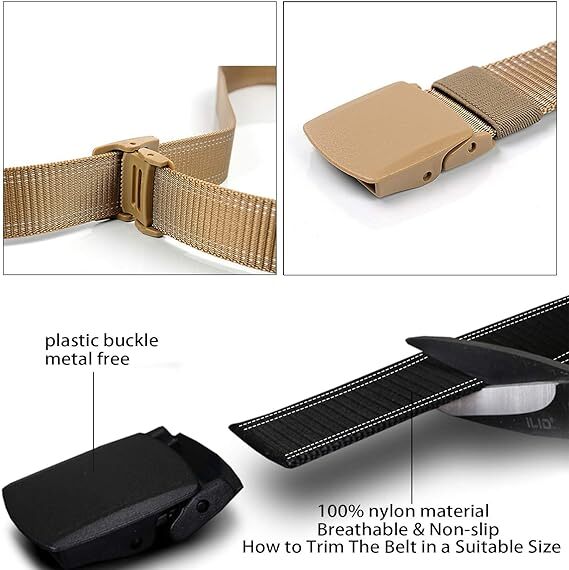 Men’s Plastic Cam Buckle Nylon Canvas Tactical Waistband Webbing Military Belt